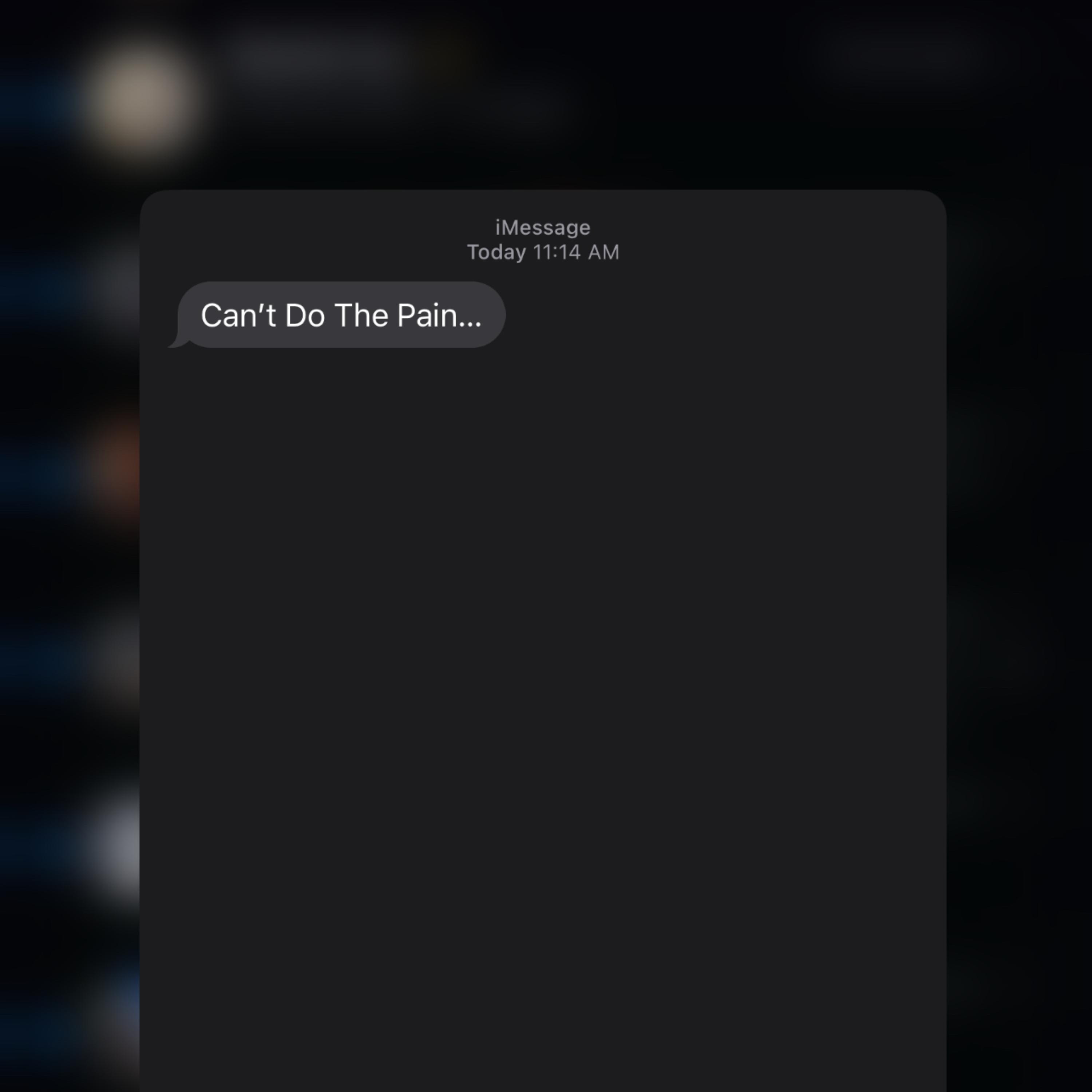 Can't Do The Pain artwork