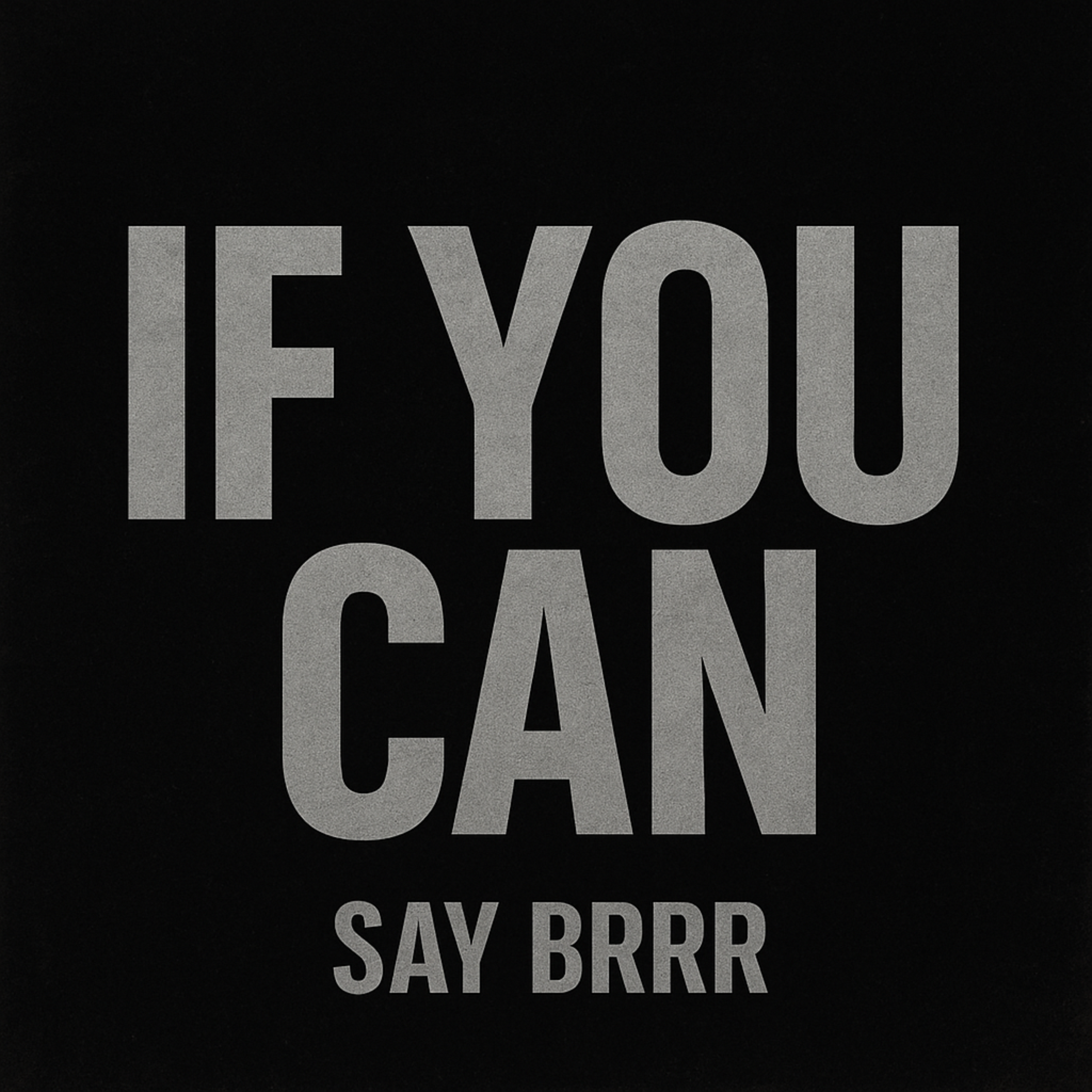 IF YOU CAN artwork