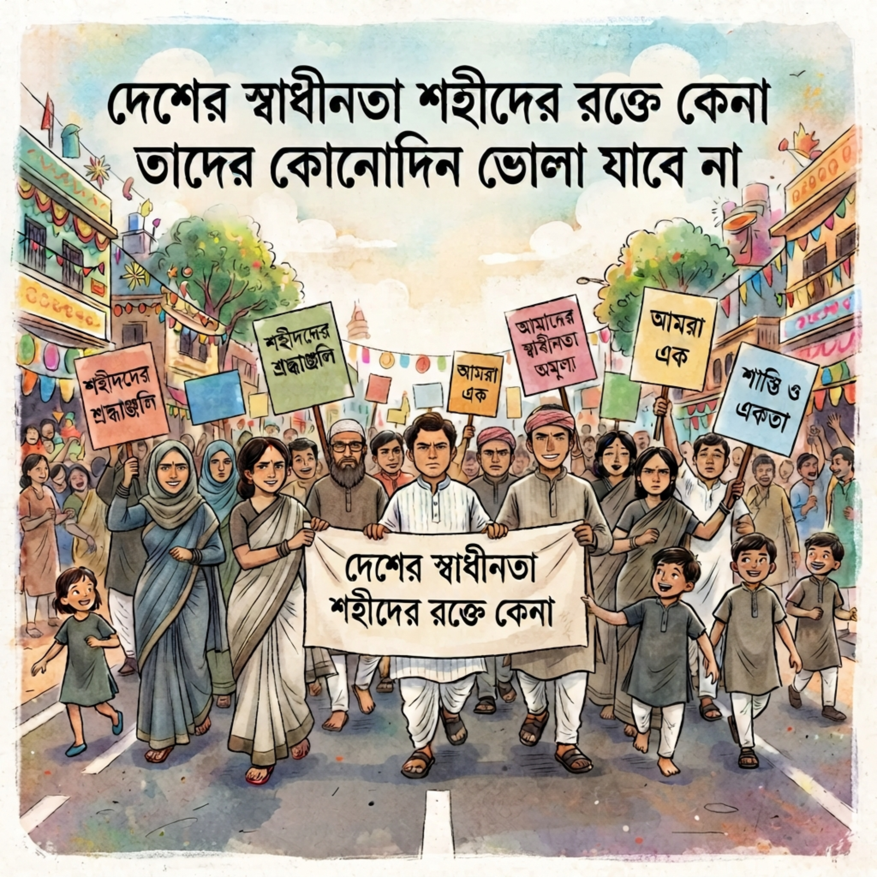 দেশের স্বাধীনতা শহীদের রক্তে কেনা তাদের কোনোদিন ভোলা যাবে না (Desher Shadhinota Shohider Rokte Kena Tader Konodin Vola Jabena) by Mubin TusHar cover art