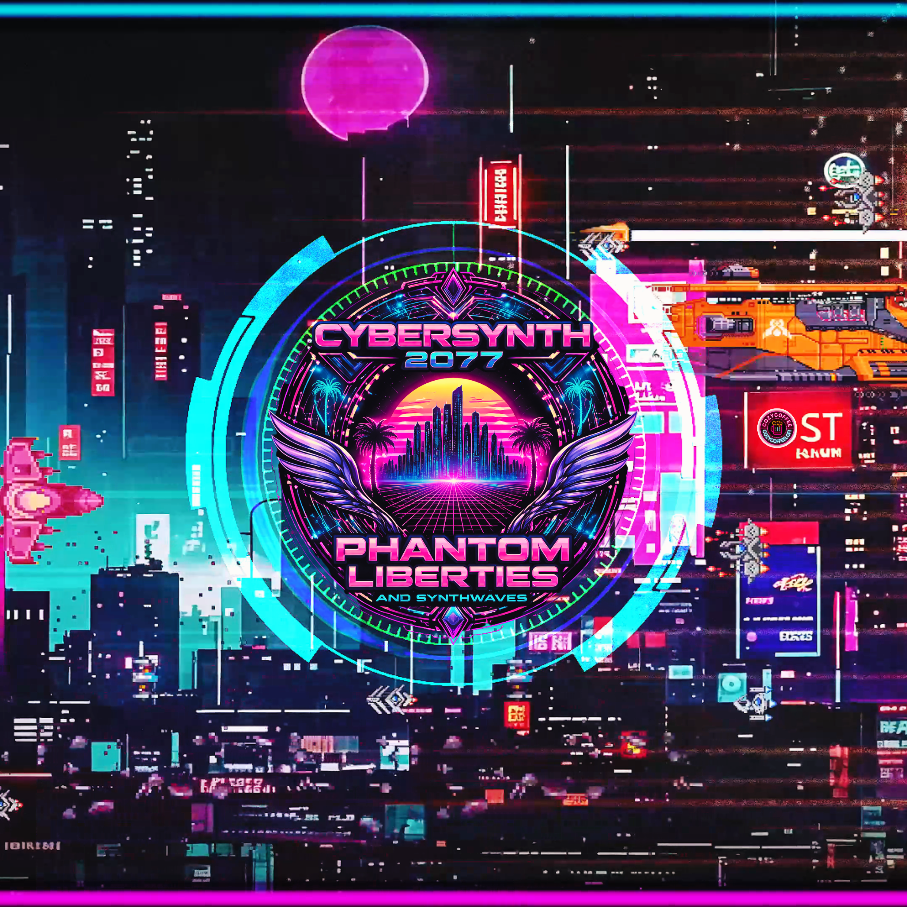 Cybersynth 2077 : Phantom Liberties and Synthwaves artwork
