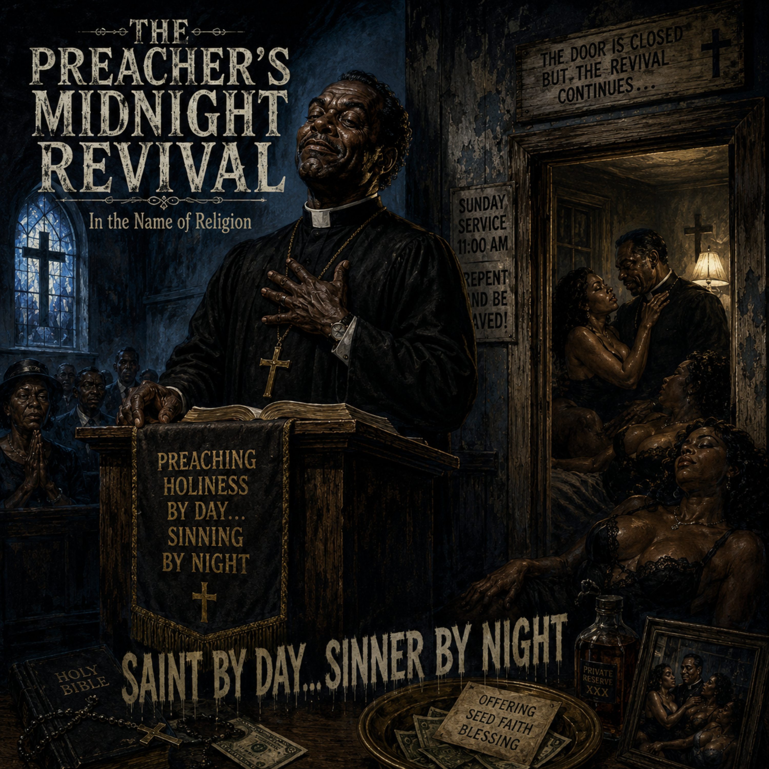 The Preacher’s Midnight Revival by Gospel & Blues Meets Country cover art