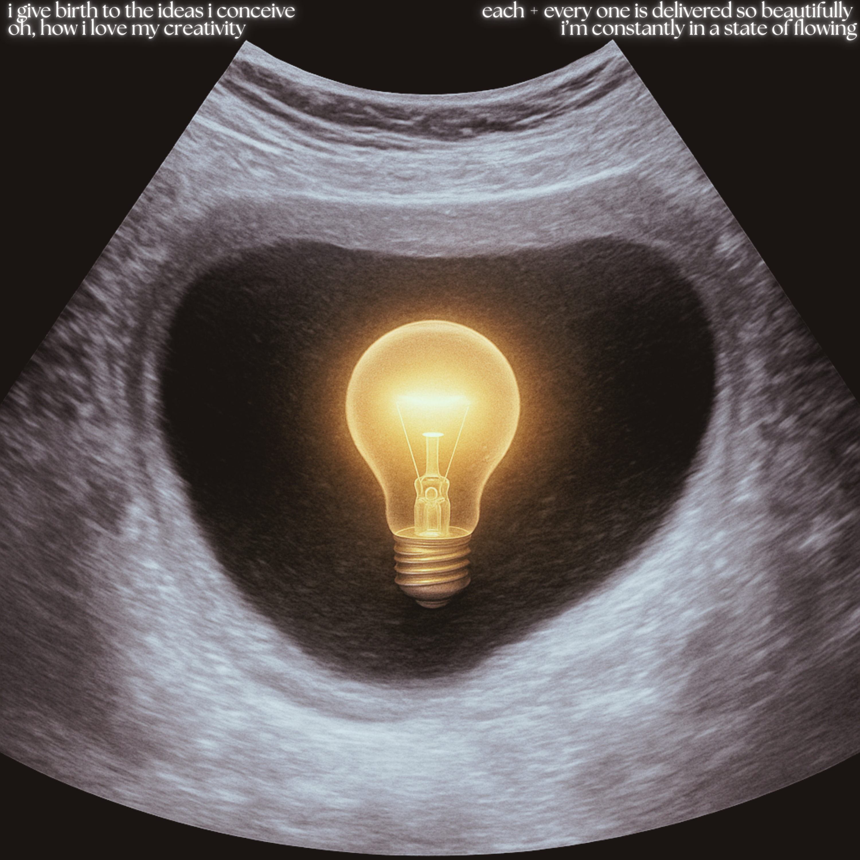 i give birth to the ideas i conceive artwork