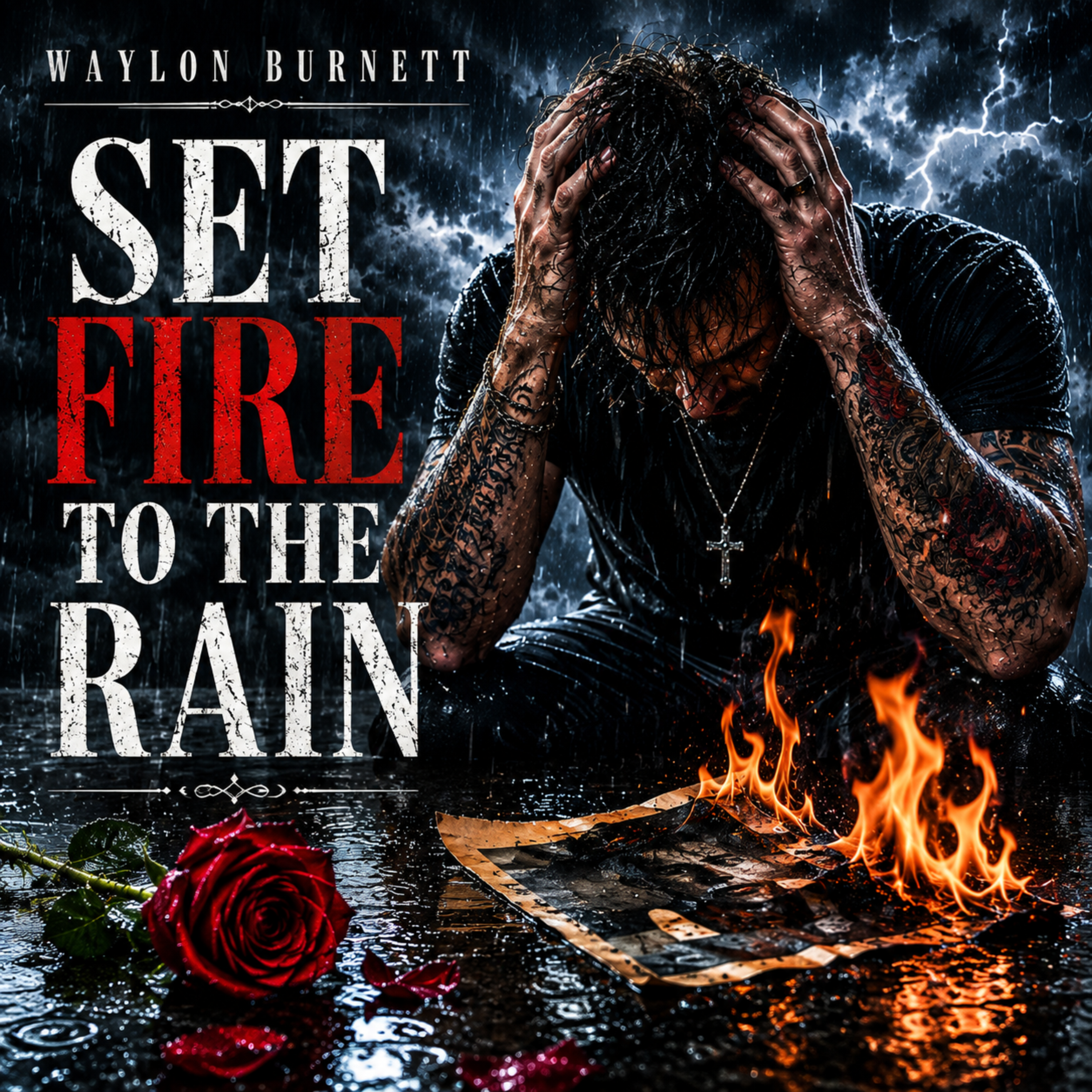 SET FIRE TO THE RAIN by waylon Burnett cover art