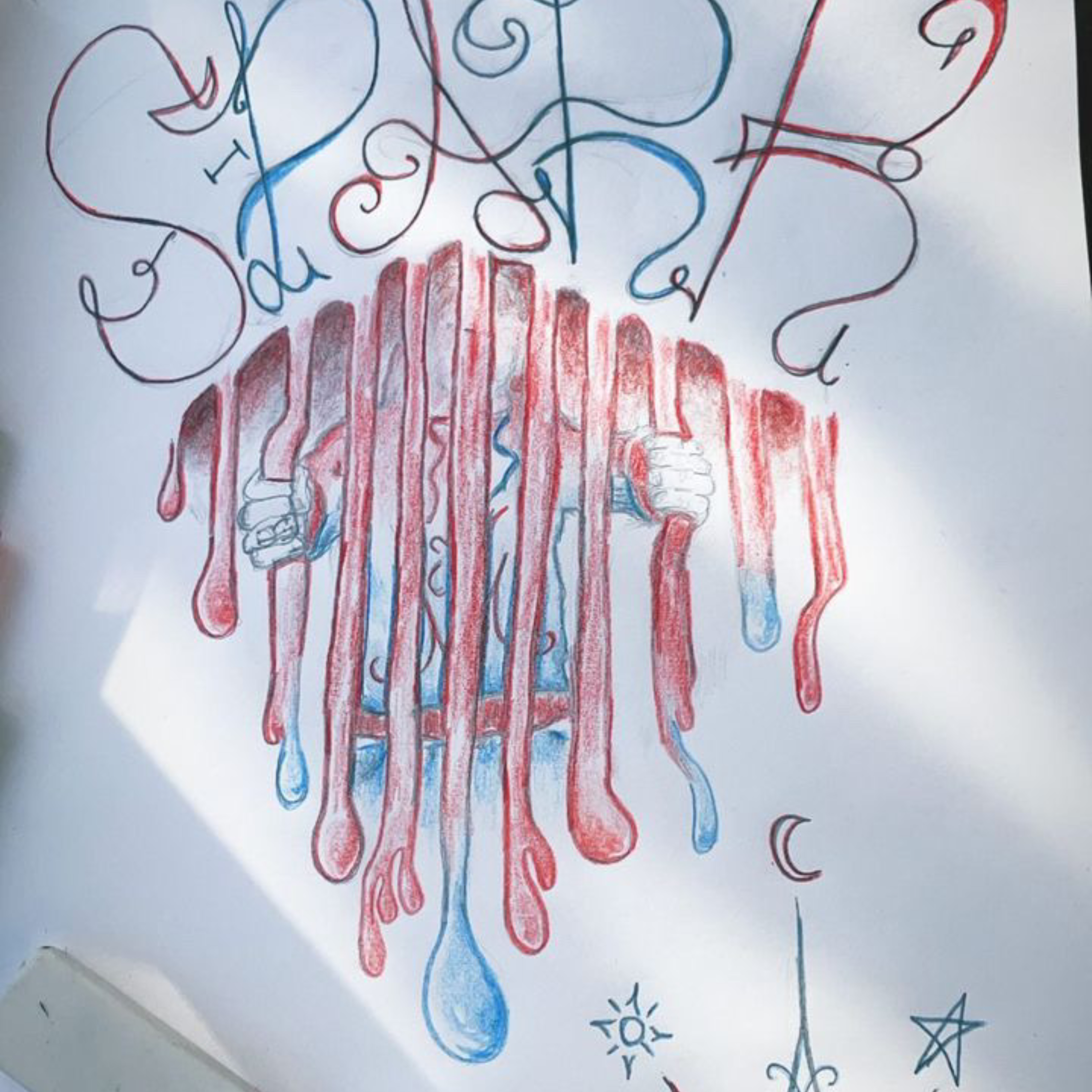 Falling artwork