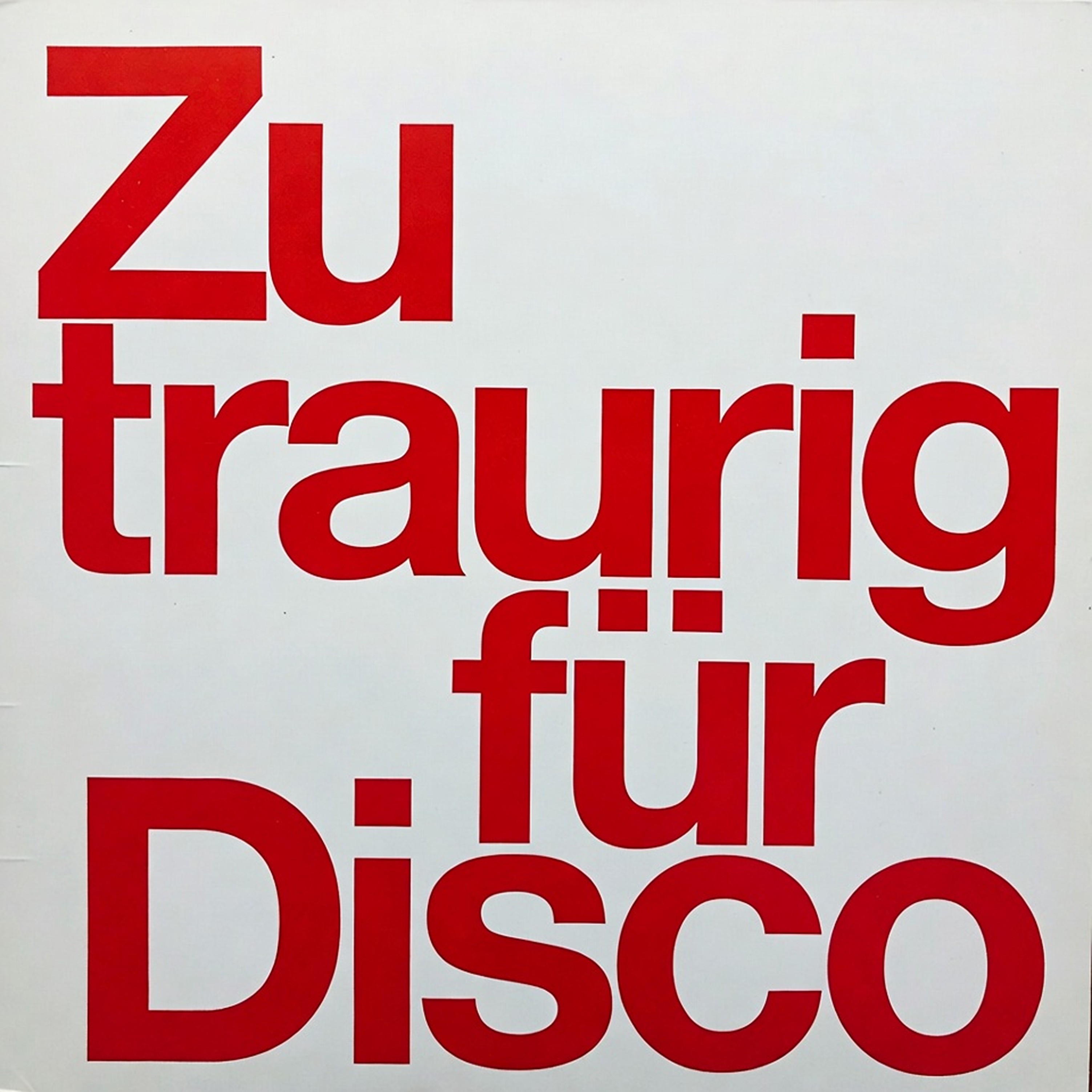 Zu traurig für Disco artwork