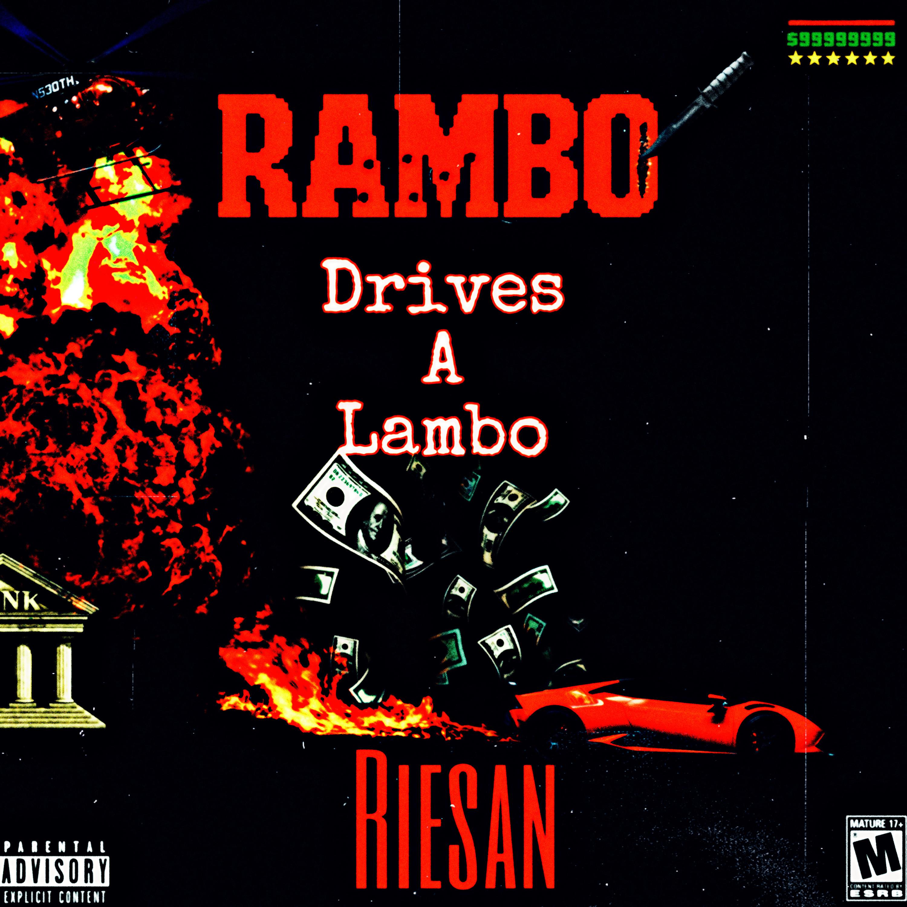 RAMBO DRIVES A LAMBO by Riesan cover art