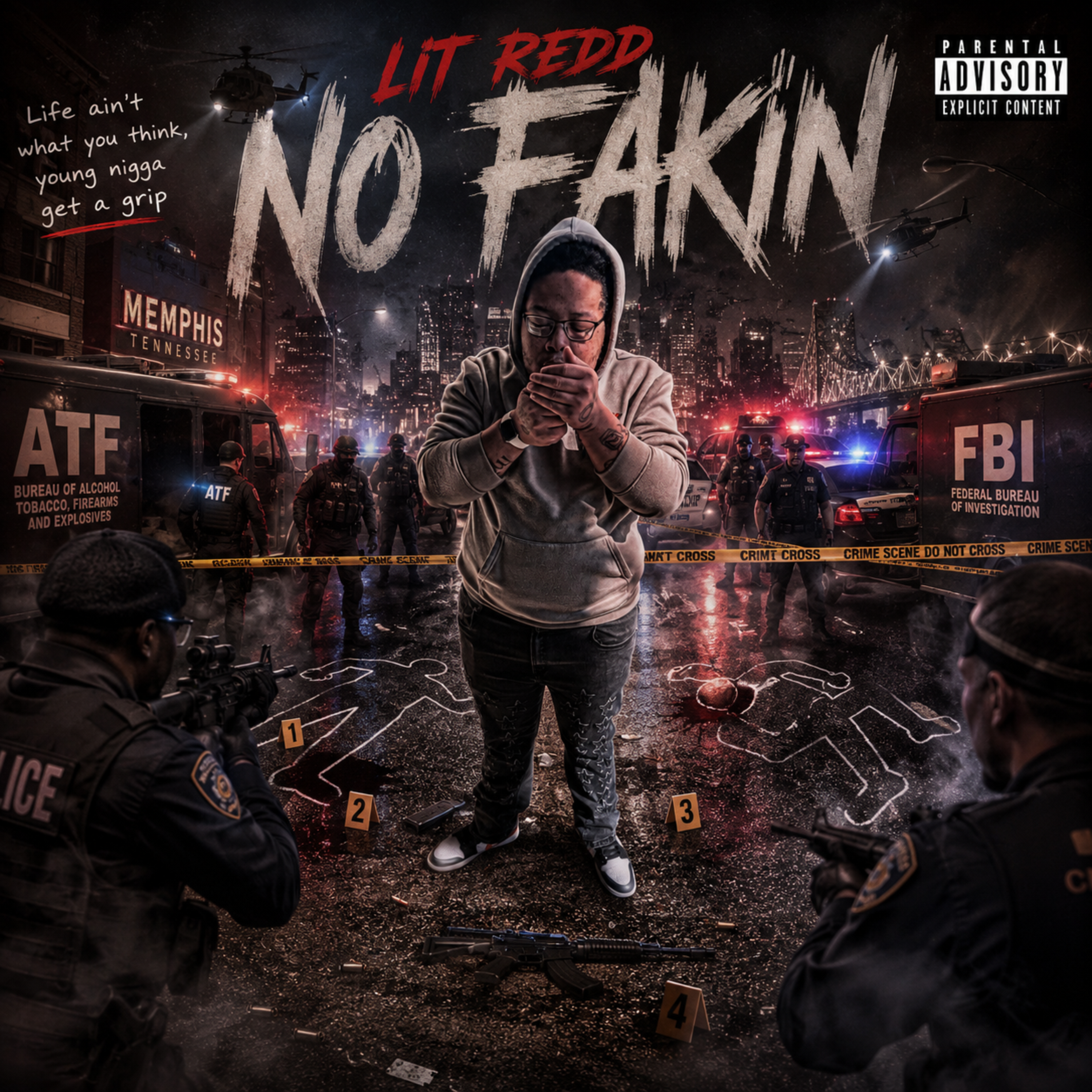 NO FAKIN by LIT REDD cover art