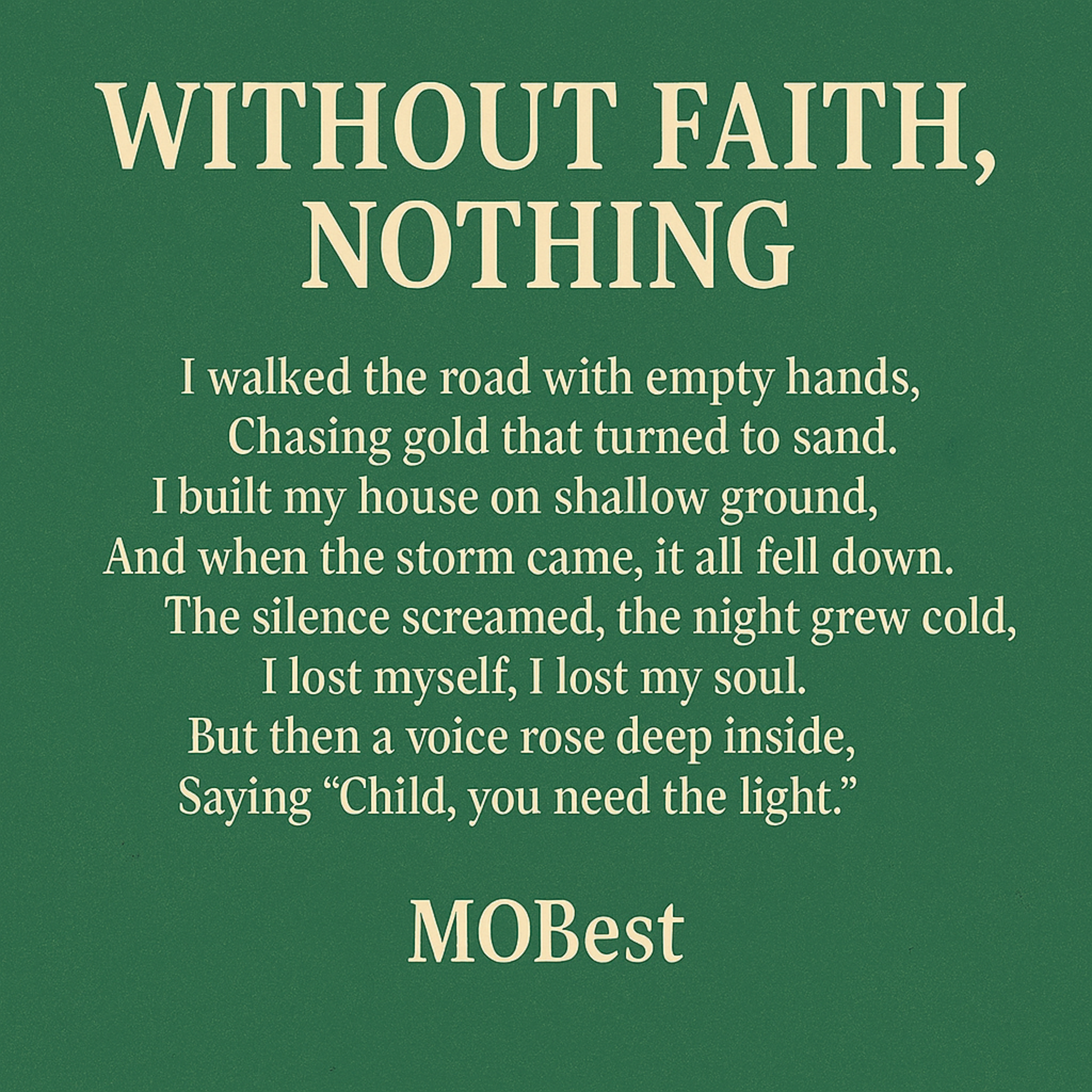 Without Faith, Nothing artwork