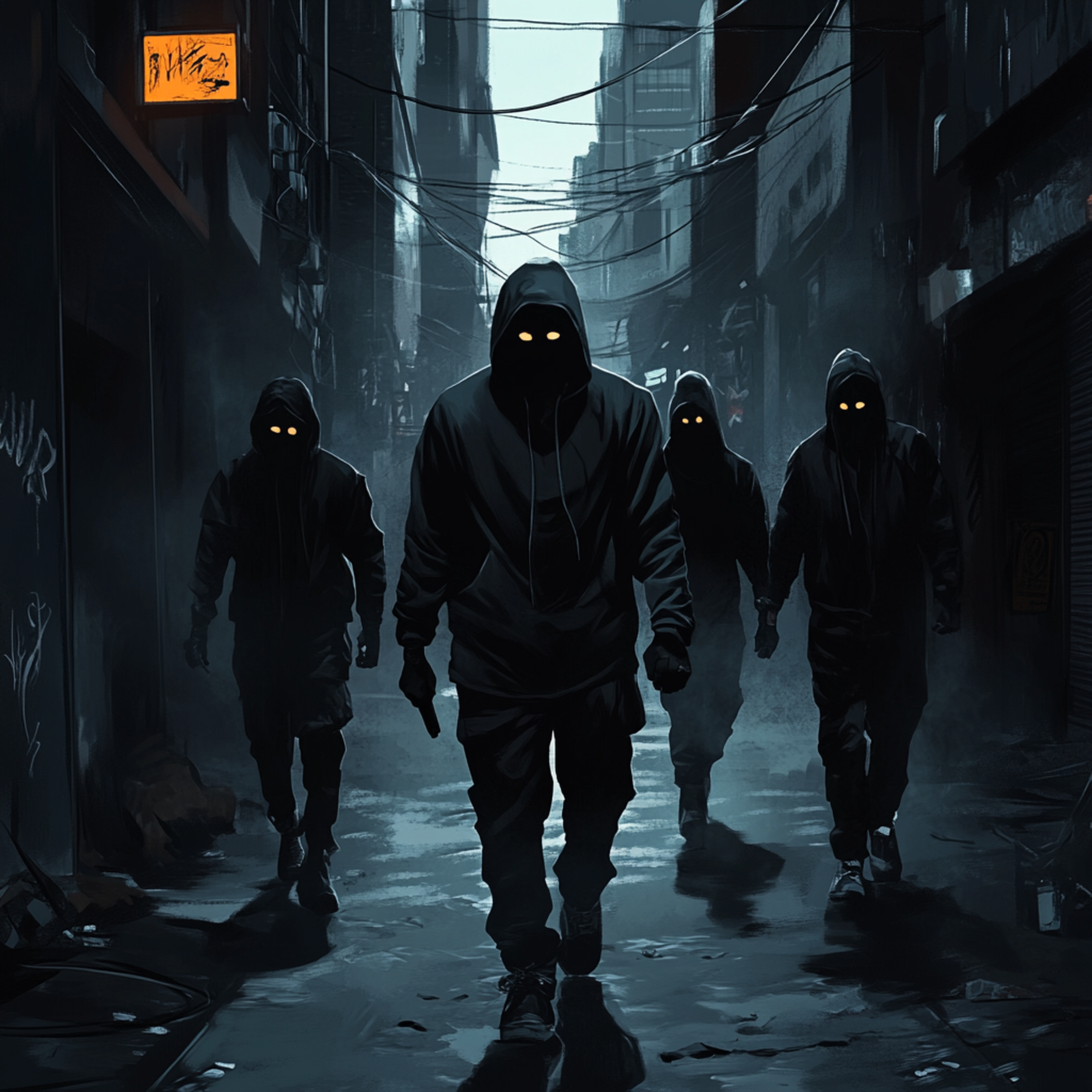 demons in hoodies artwork