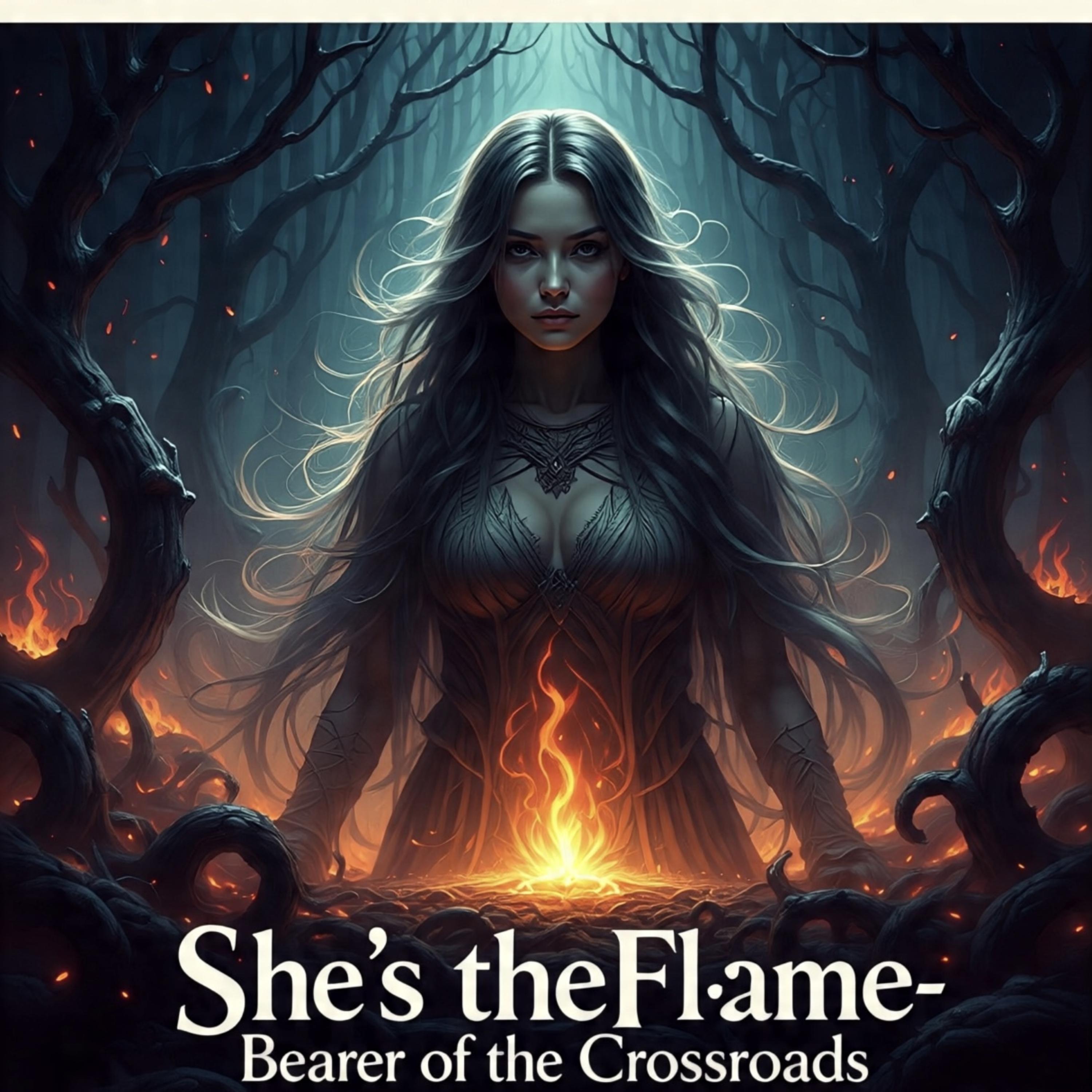 She’s the Flame-Bearer of the Crossroads artwork