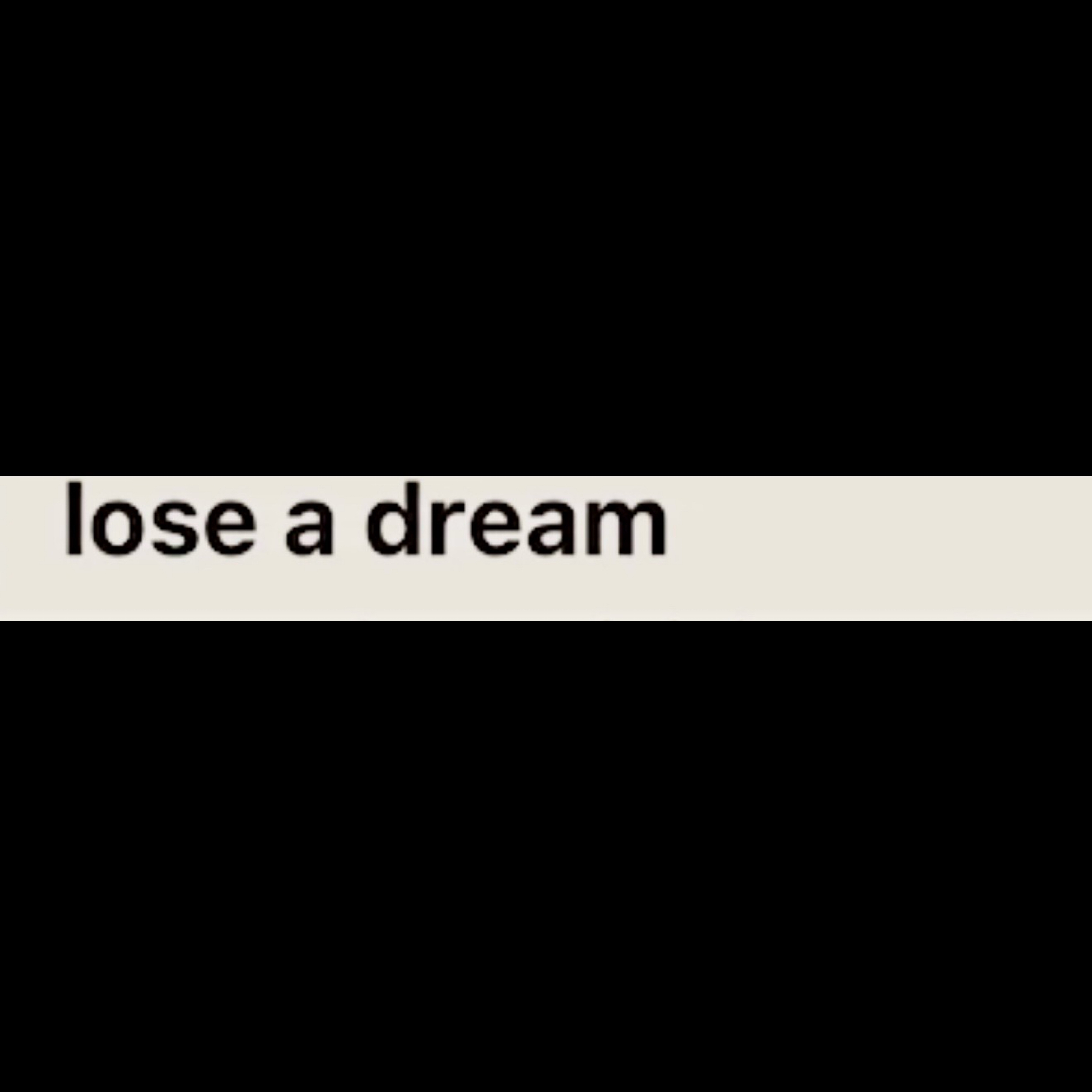 Lose a dream artwork