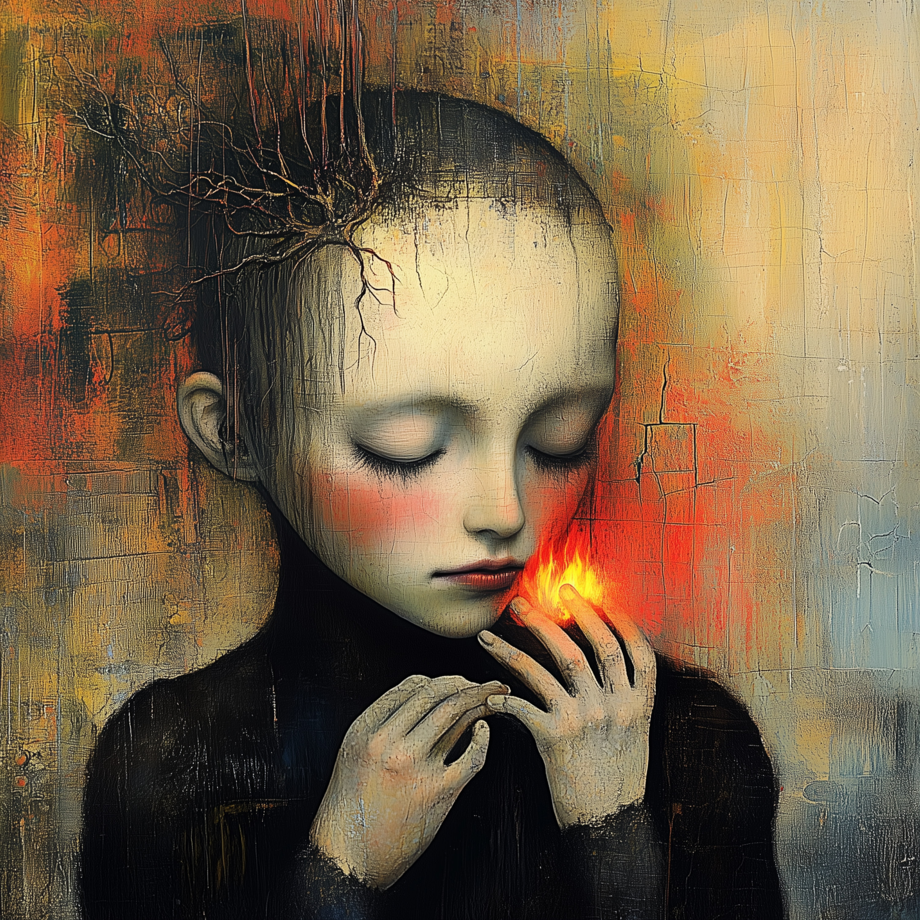dying flame artwork
