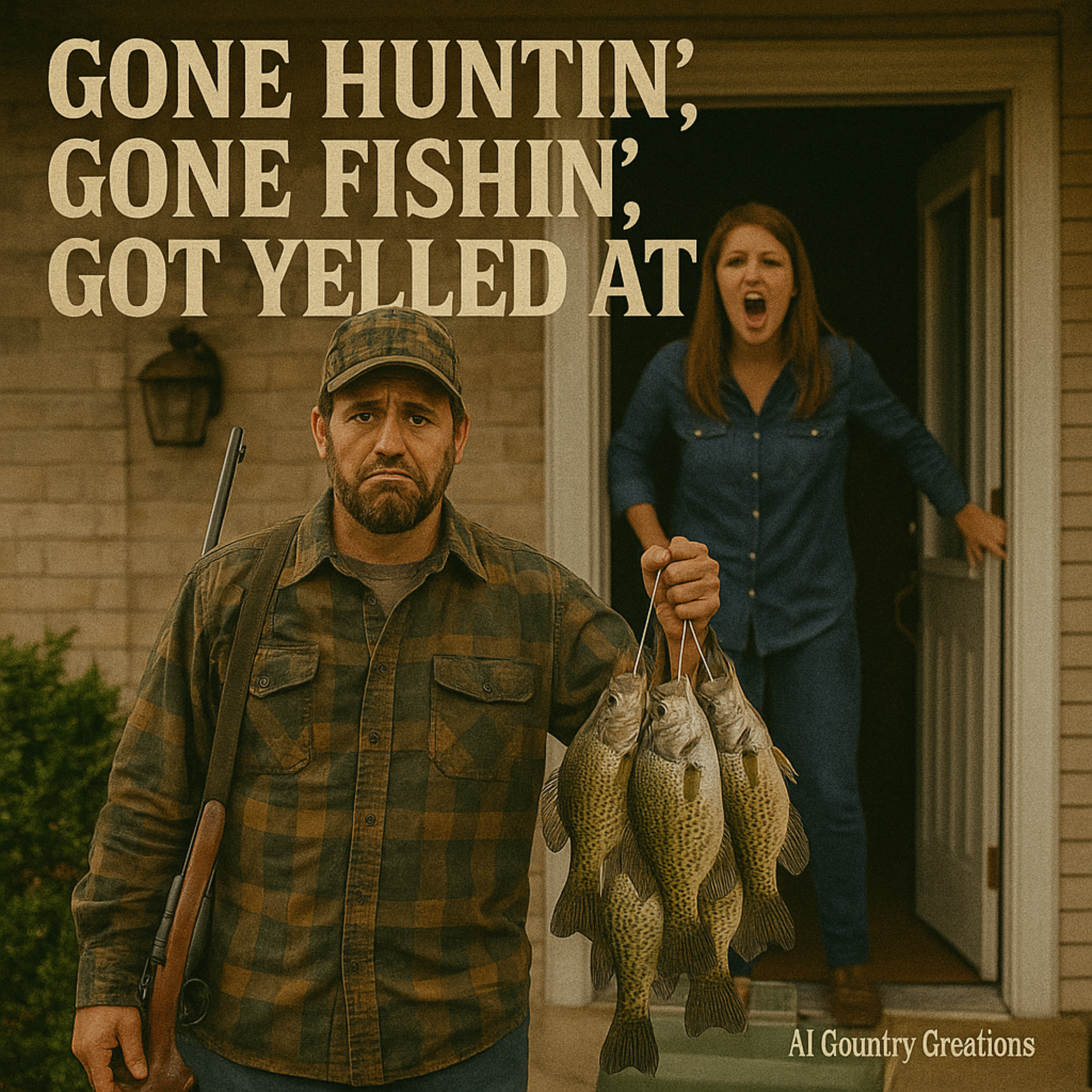 Gone Hunting Gone Fishing Got Yelled At artwork