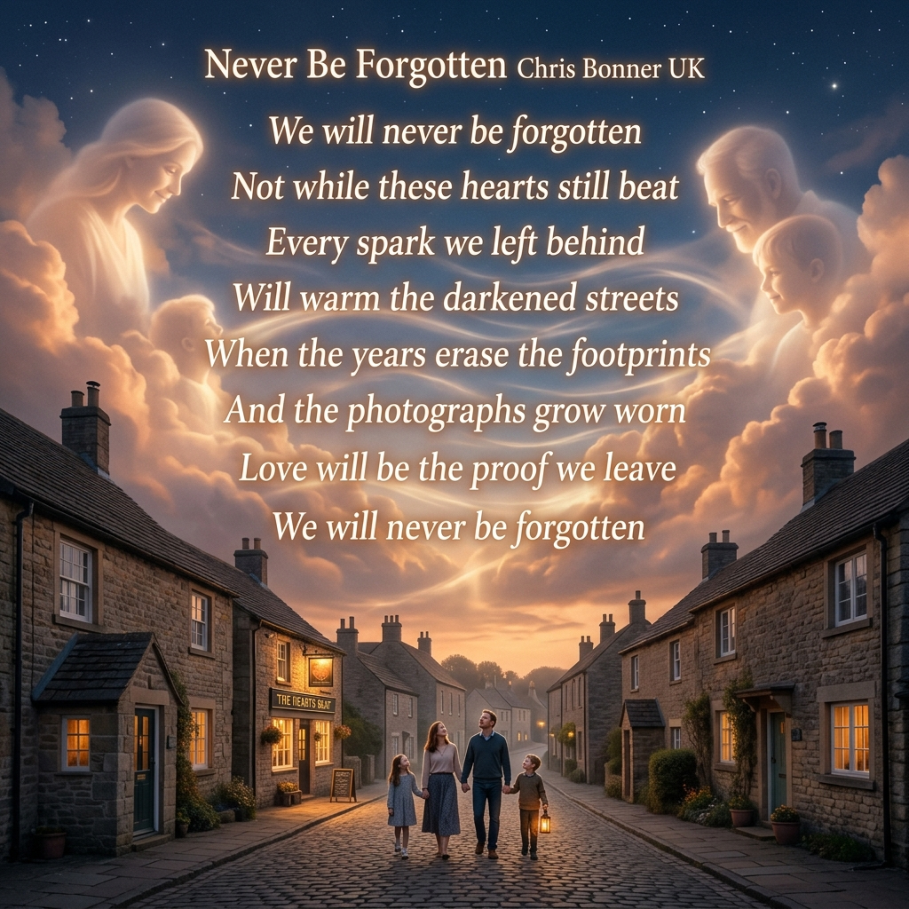 Never Be Forgotten by Chris Bonner UK cover art