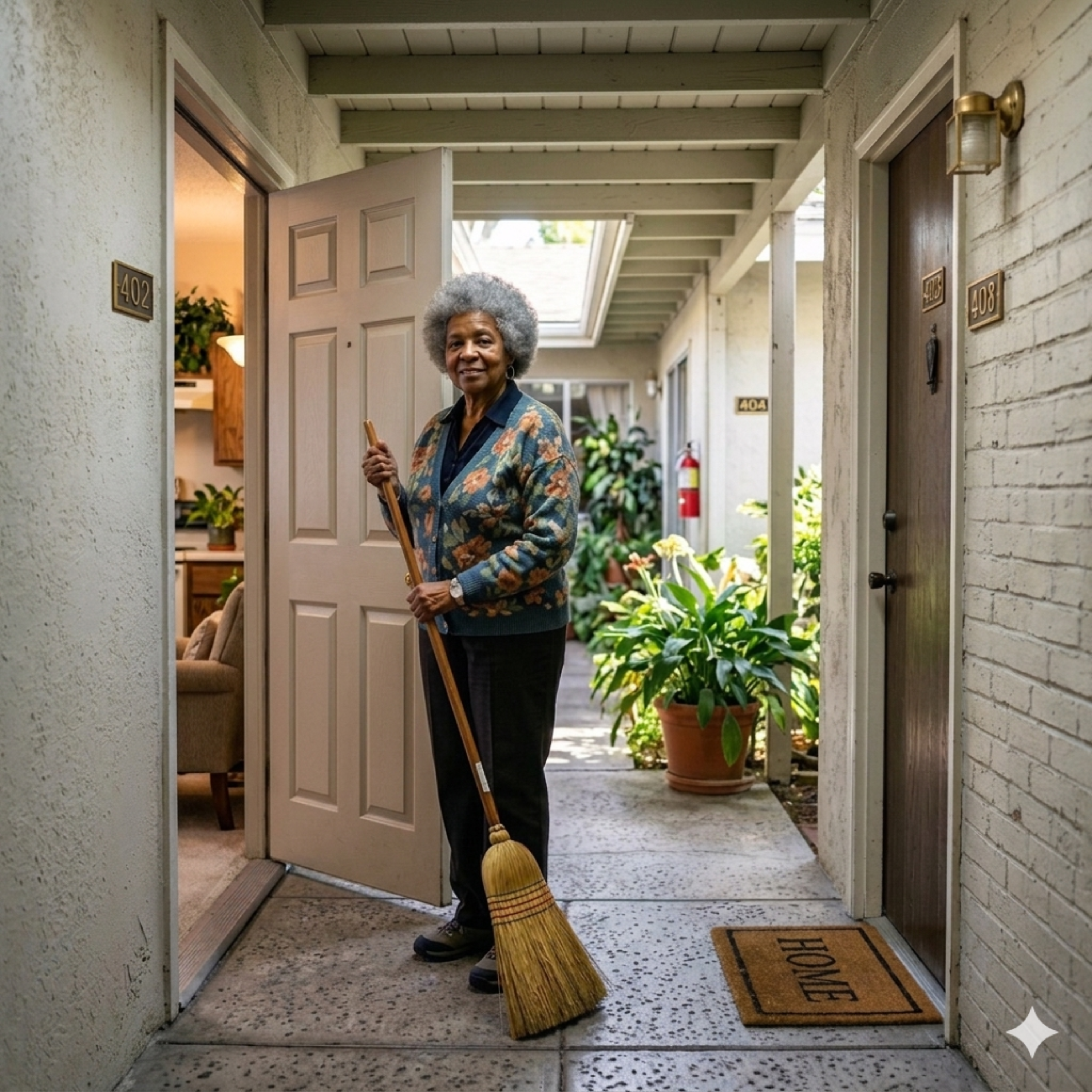 Sweep your door. artwork