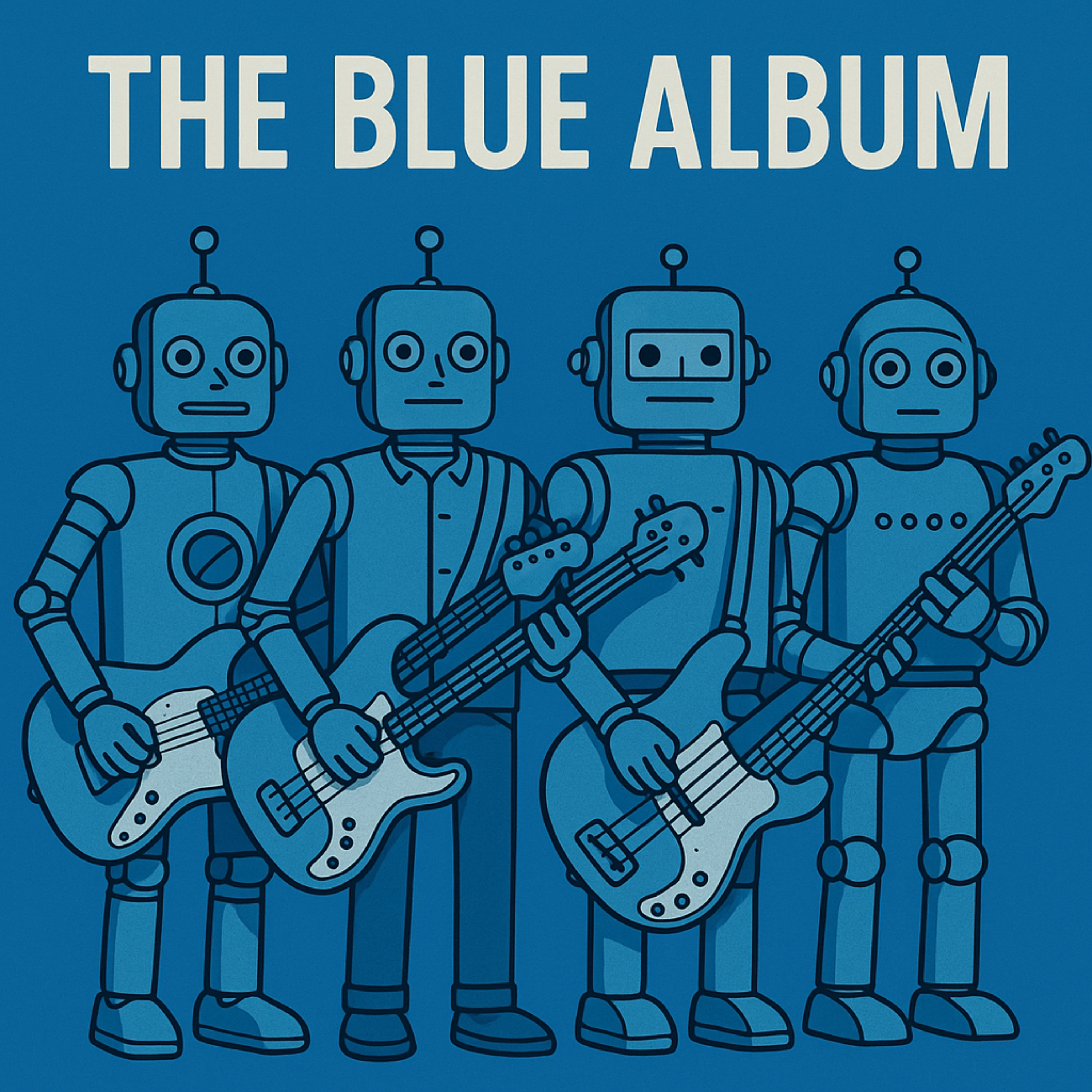 The Blue Album by Bots with guitars cover art