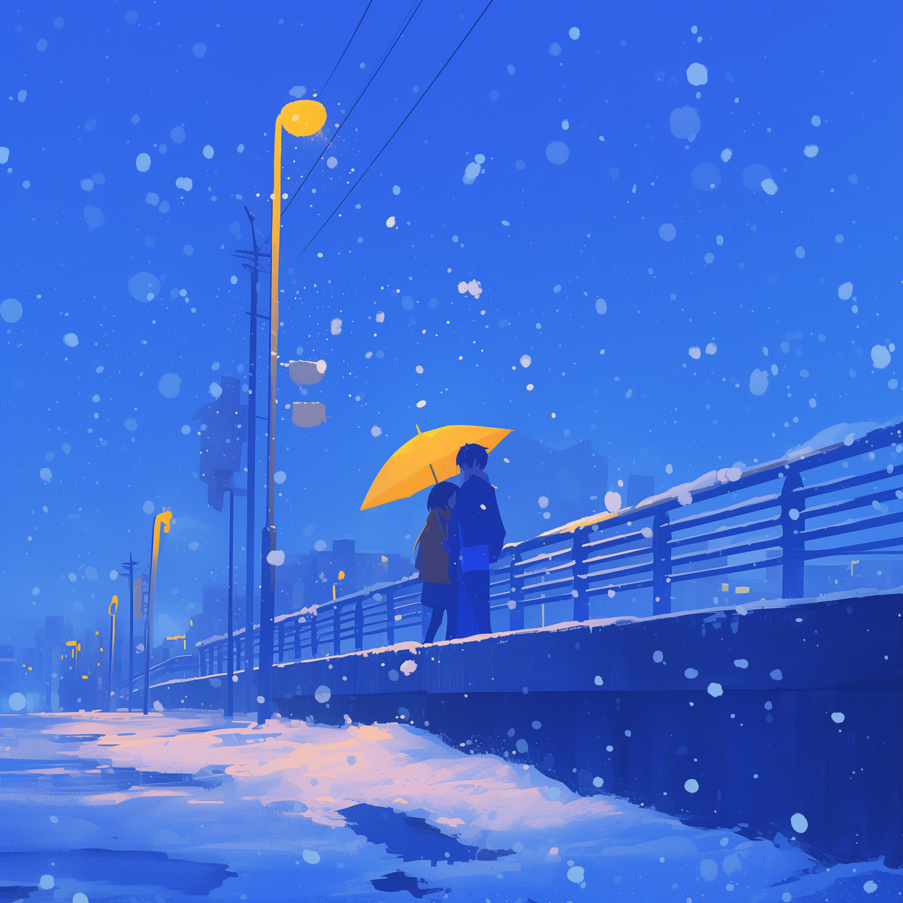 Spring snow artwork