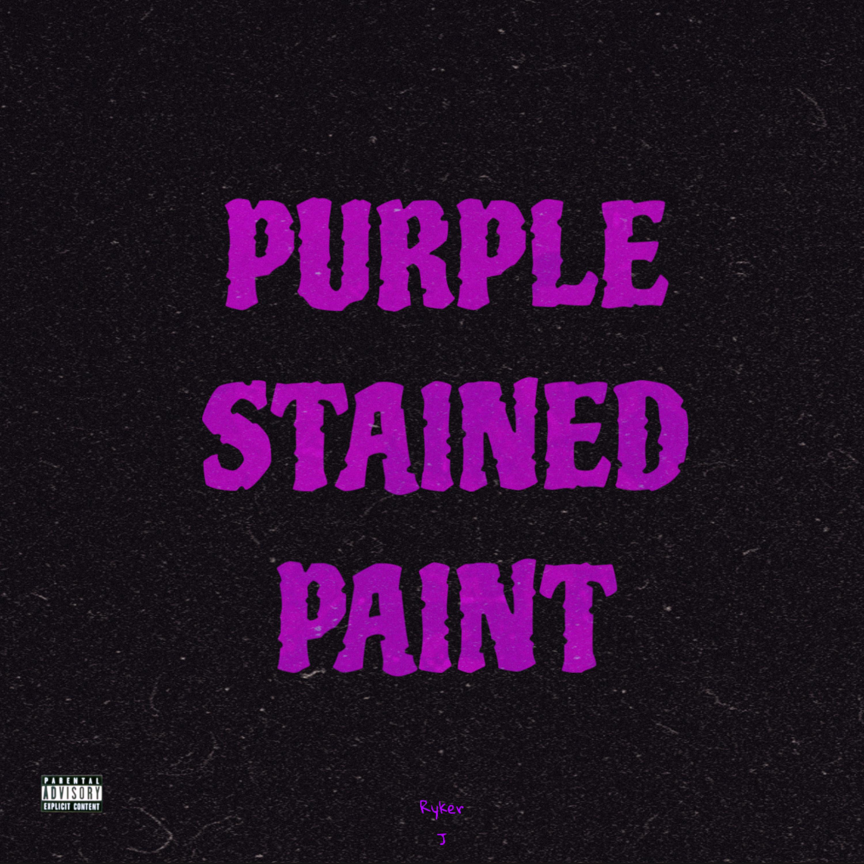 PURPLE STAINED PAINT artwork