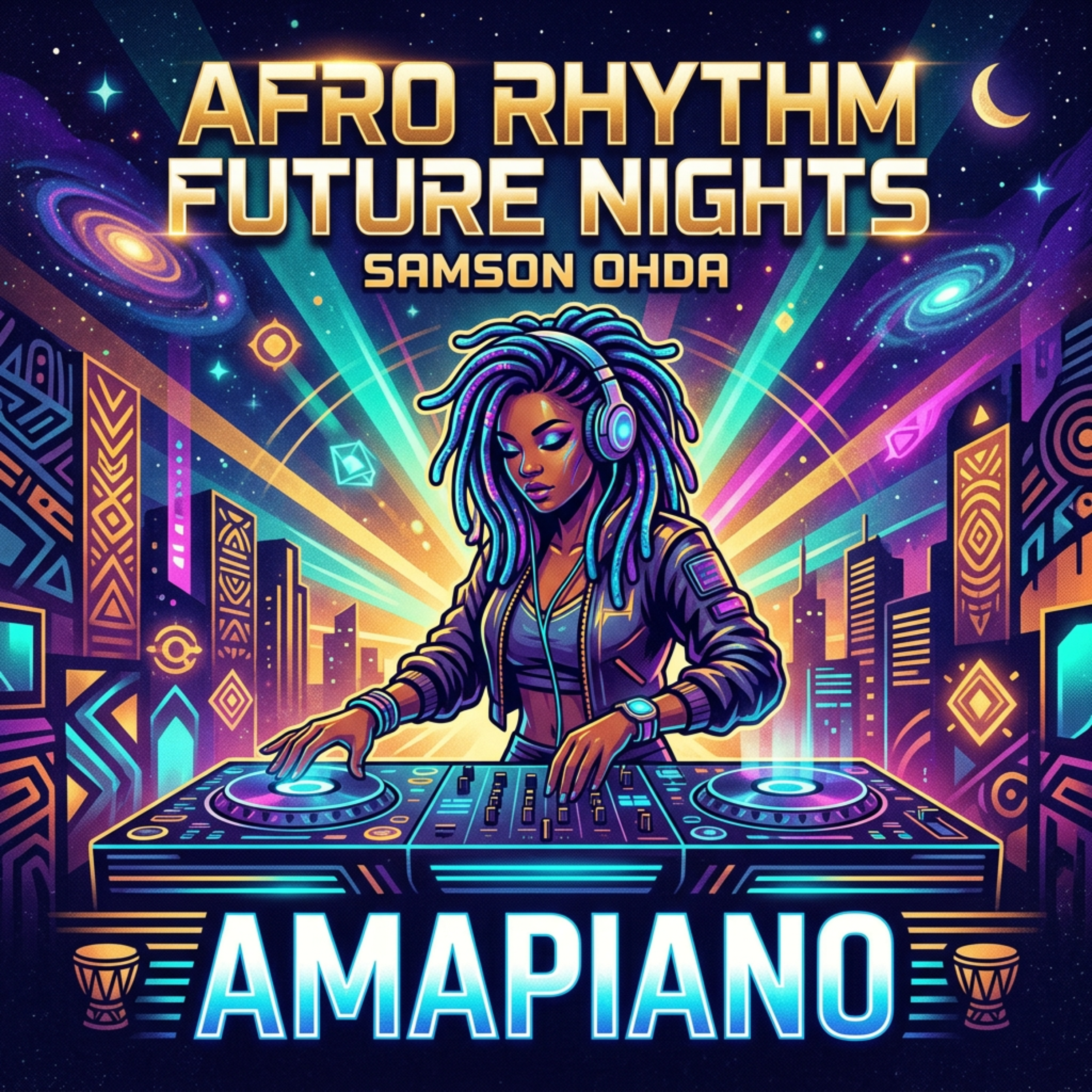 Afro Rhythm Future Nights by Samson Ohda  cover art