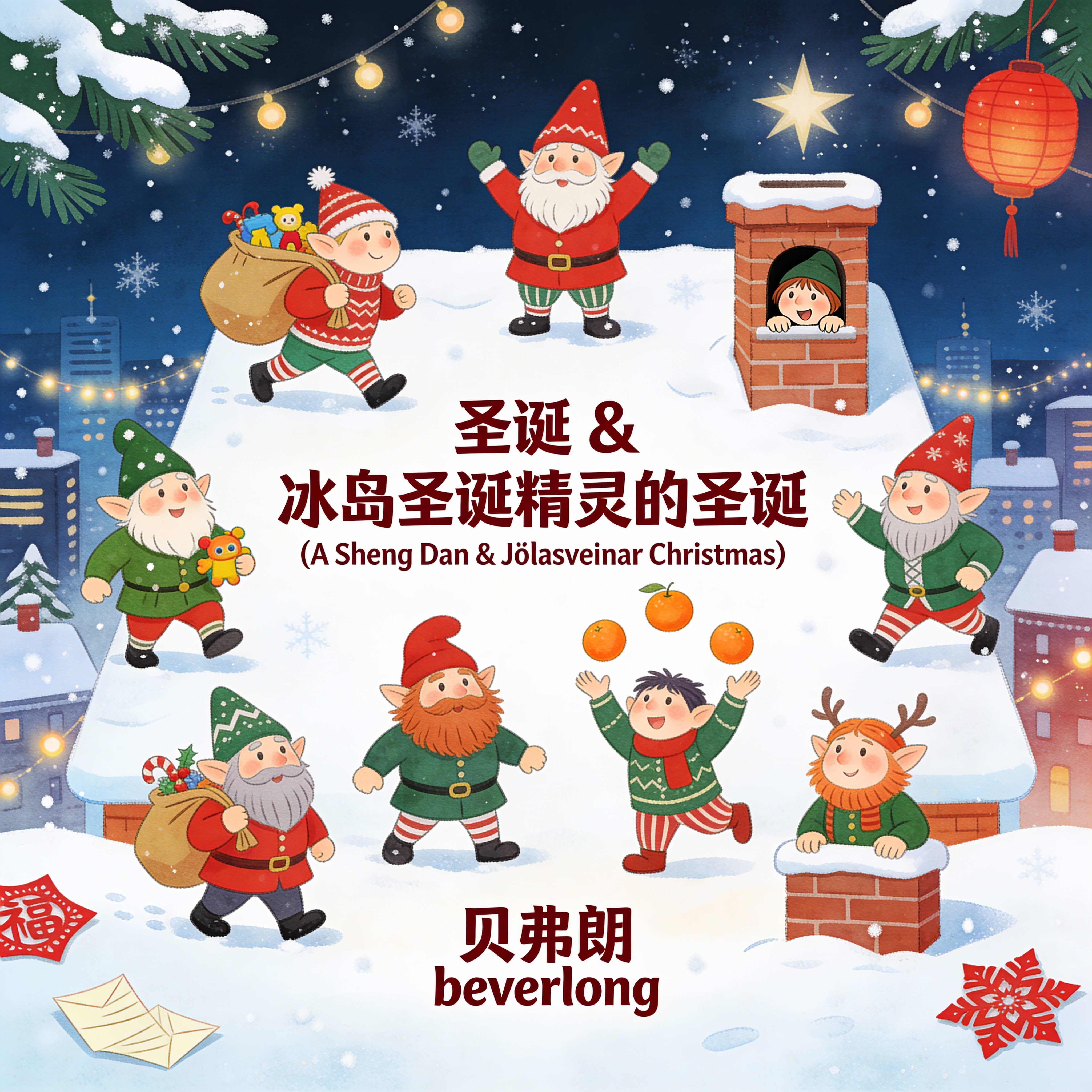 圣诞 & 冰岛圣诞精灵的圣诞 (A Sheng Dan & Jólasveinar Christmas) by beverlong cover art
