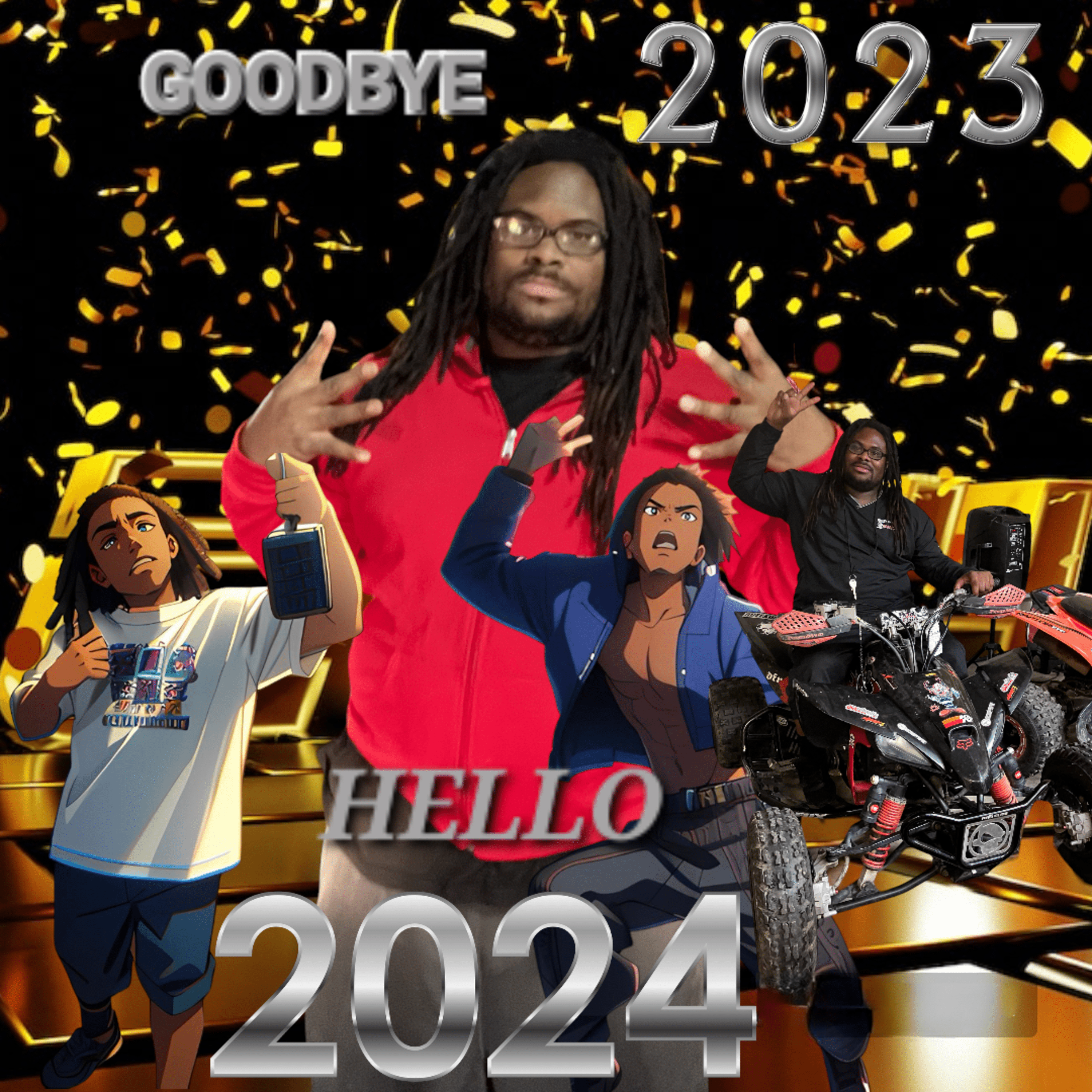 Goodbye 2023 Hello 2024 artwork