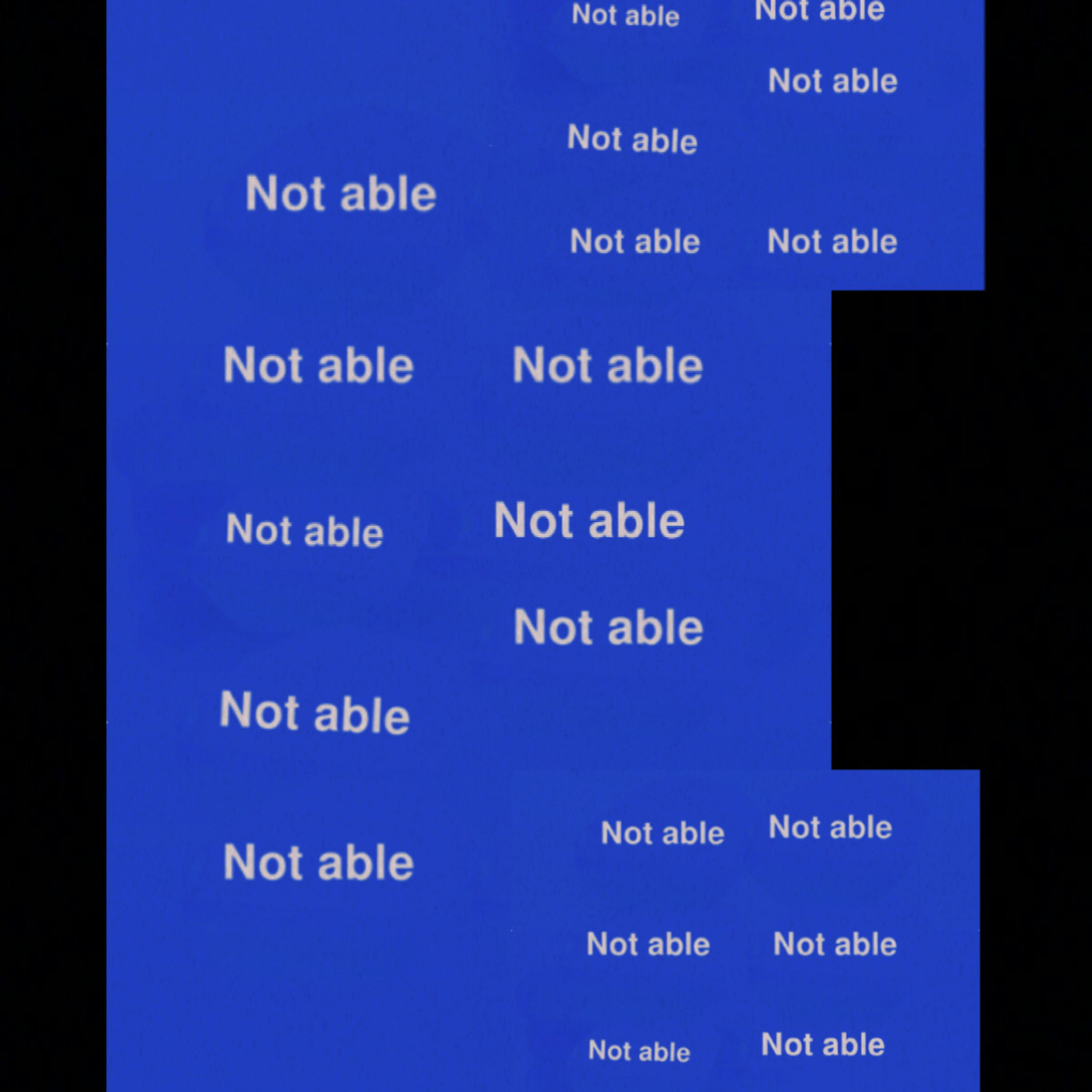 Not able artwork
