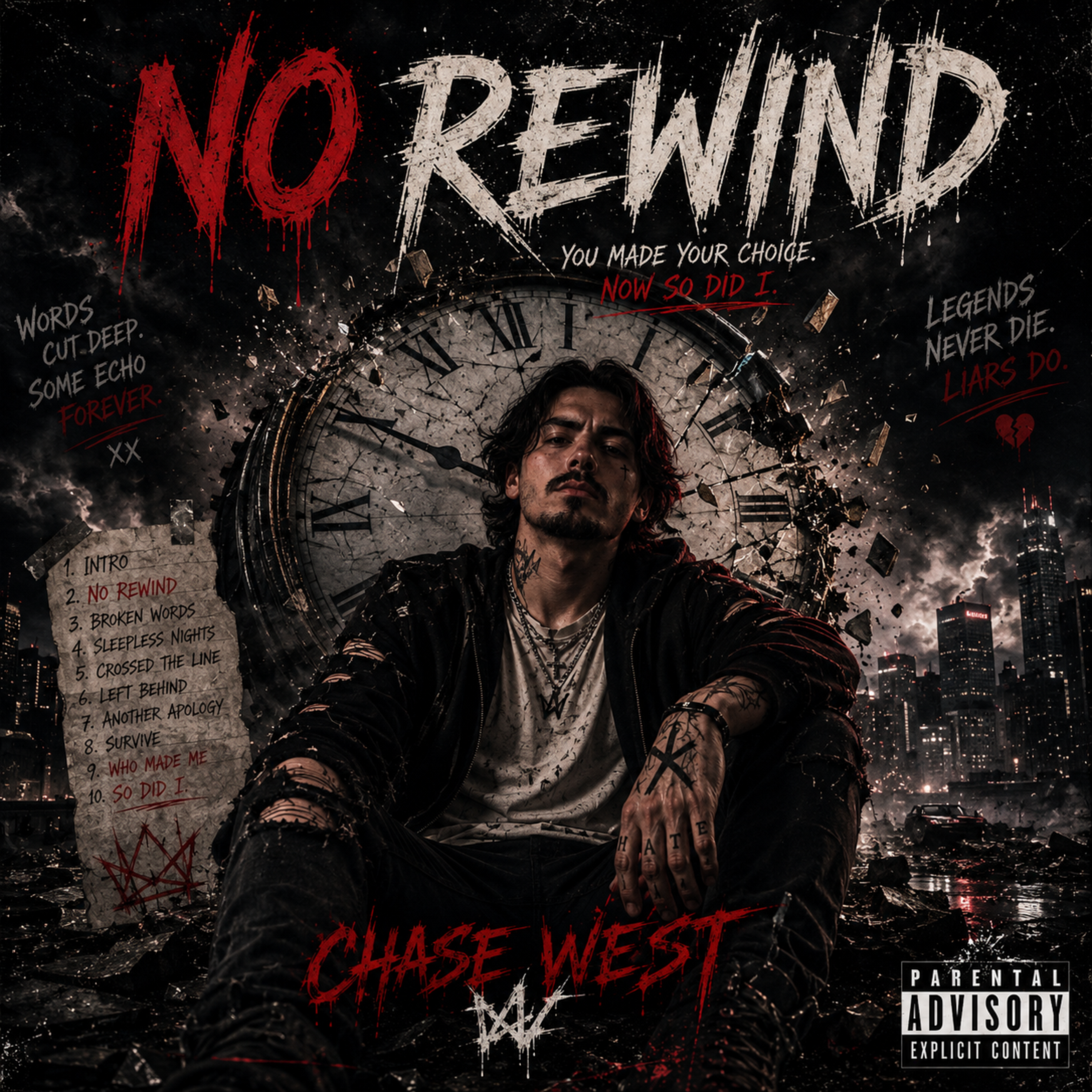 No Rewind by $ Chase West cover art