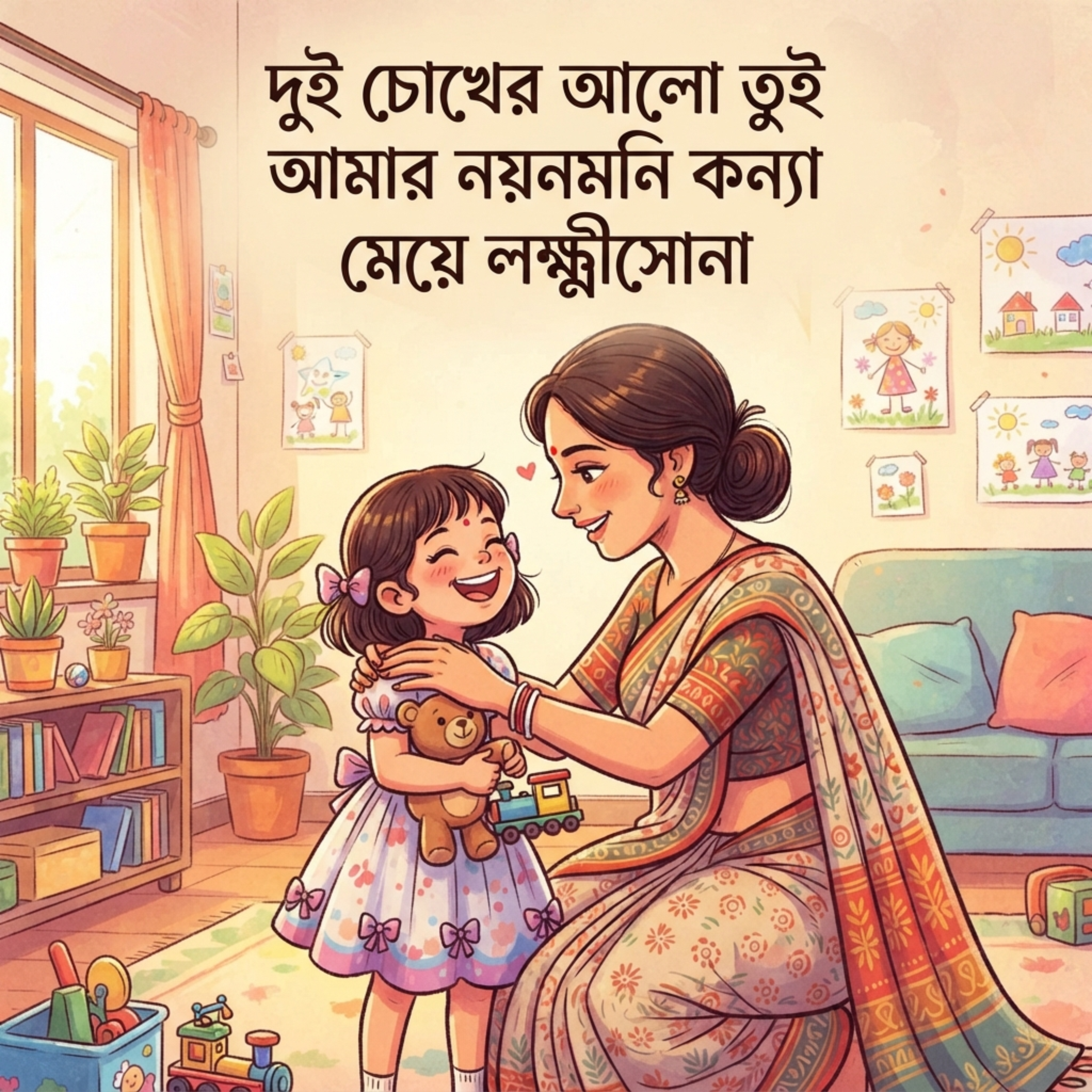 দুই চোখের আলো তুই আমার নয়নমনি কন্যা মেয়ে লক্ষ্মীসোনা (Dui Cokher Alo Tui Amar Noyonmoni Konna Meye Lokkhisona) by Mubin TusHar cover art
