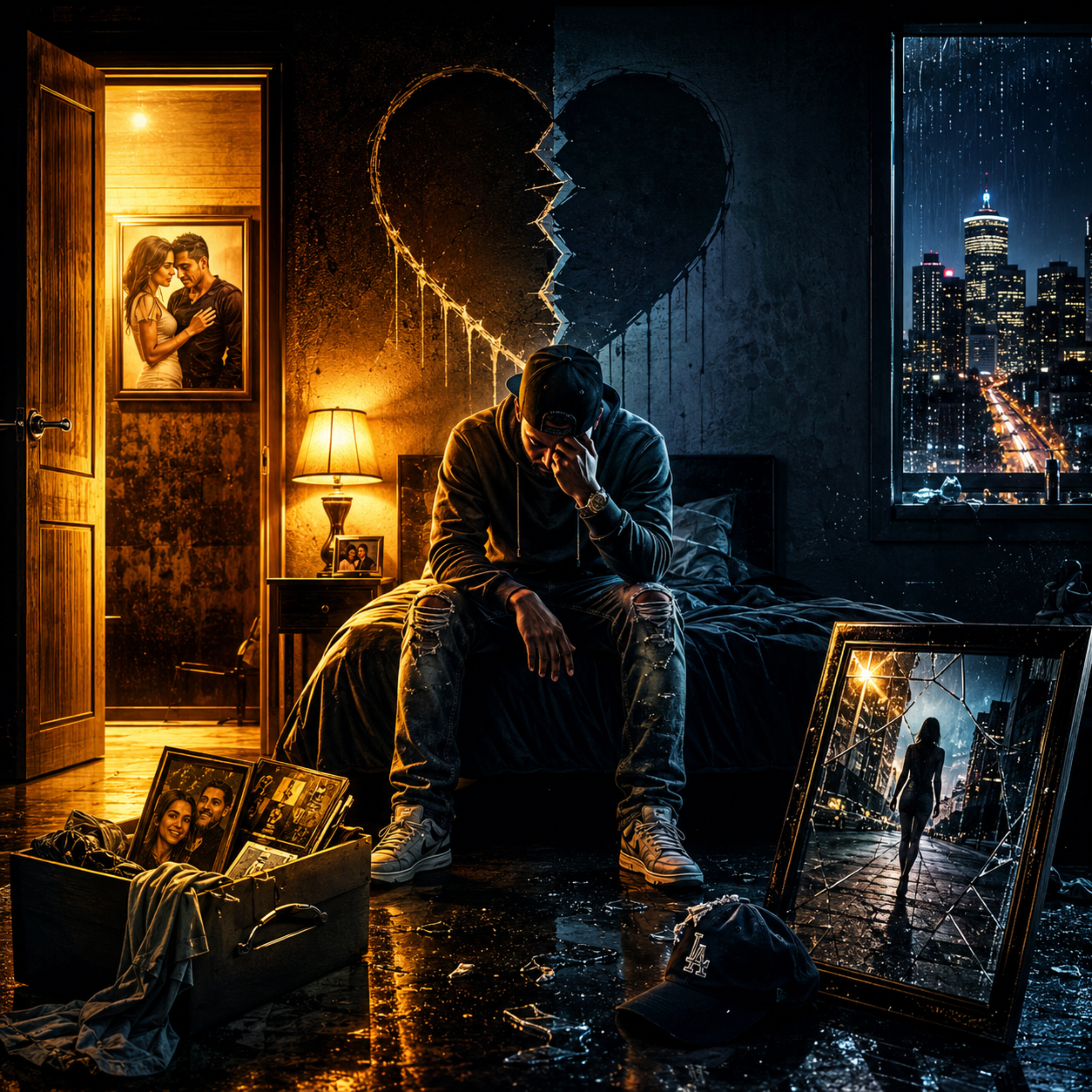 LOVE LEFT THE LIGHTS ON by Tim Anderson Lyrics cover art