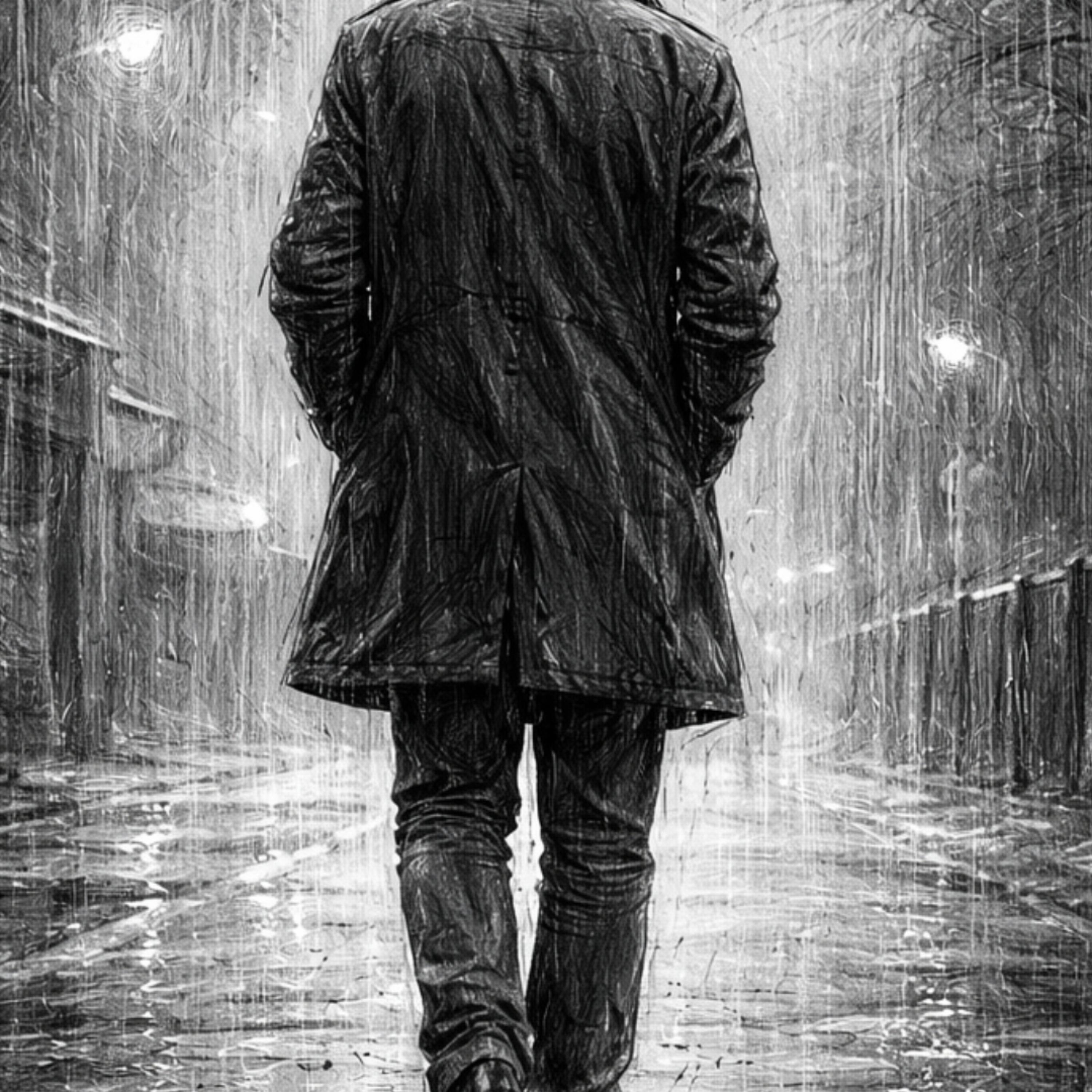 WALKING IN THE RAIN ALONE artwork