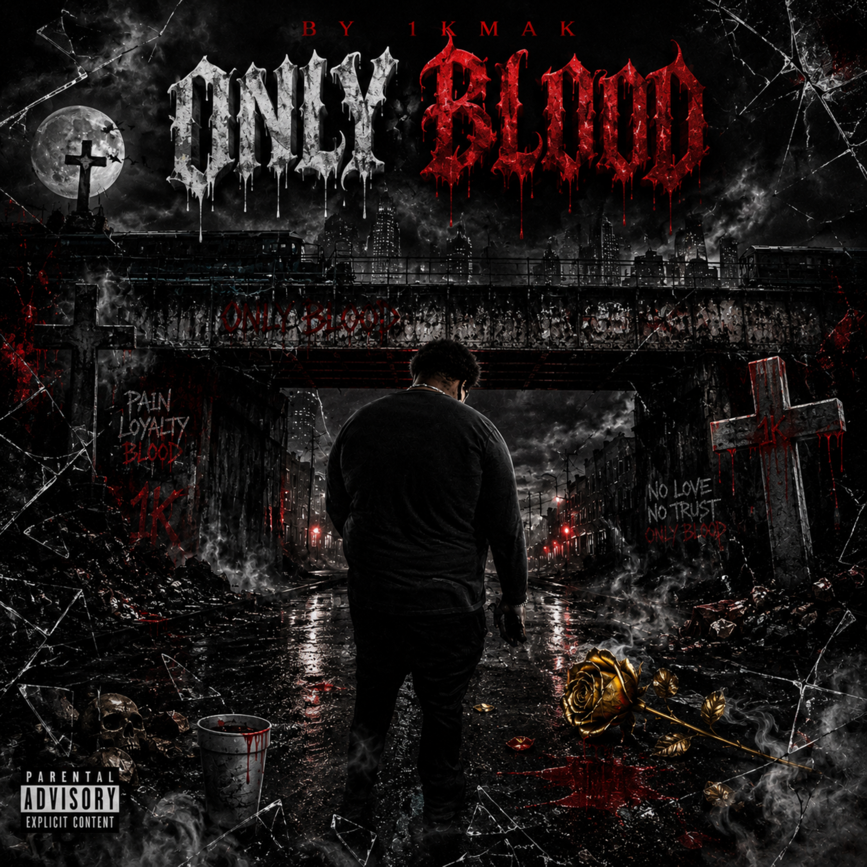 Only Blood by 1KMAK cover art