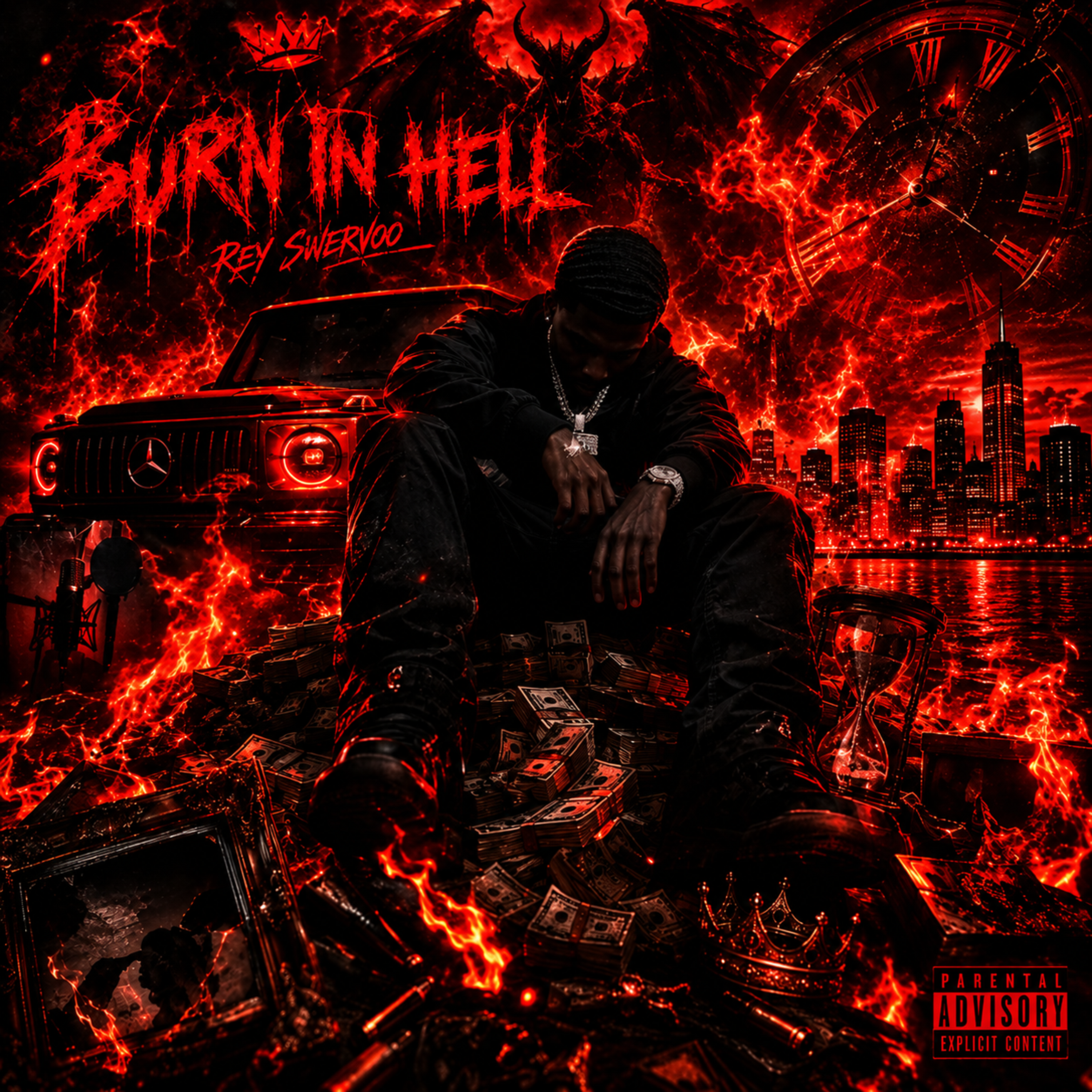 Burn In Hell by Rey Swervoo cover art
