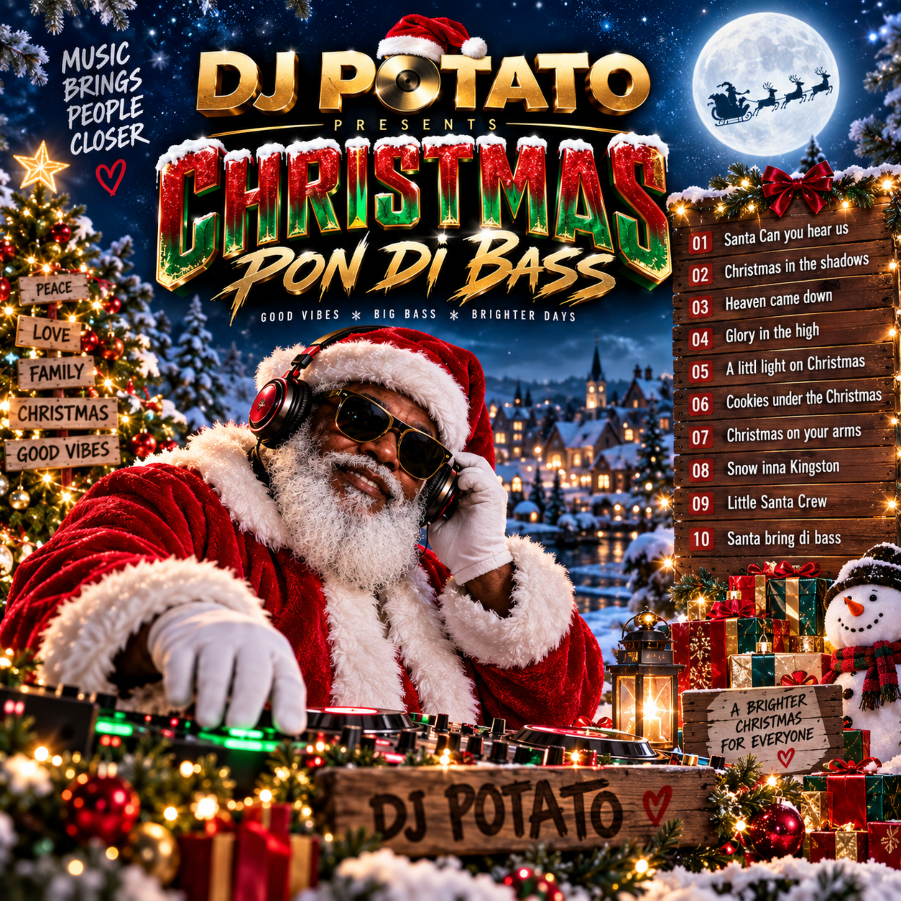 Christmas pon di bass by Dj Potato cover art