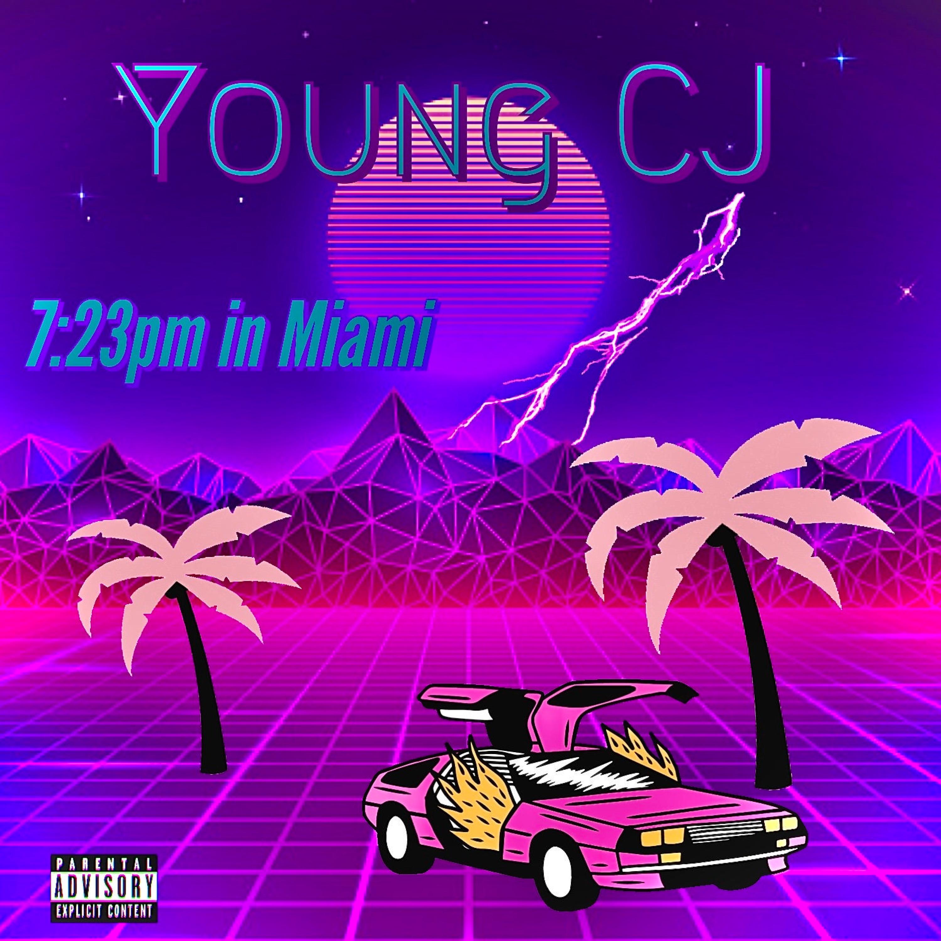 7:23pm in Miami artwork