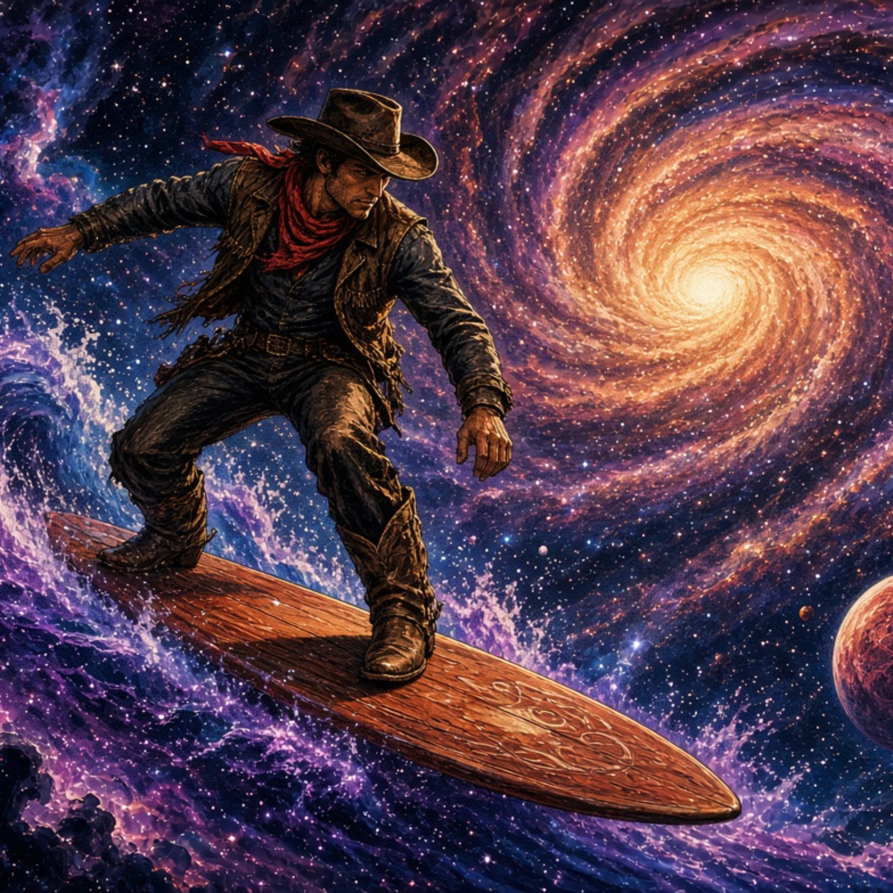 Surfing the Andromeda Galaxy by CosmicBeyond cover art