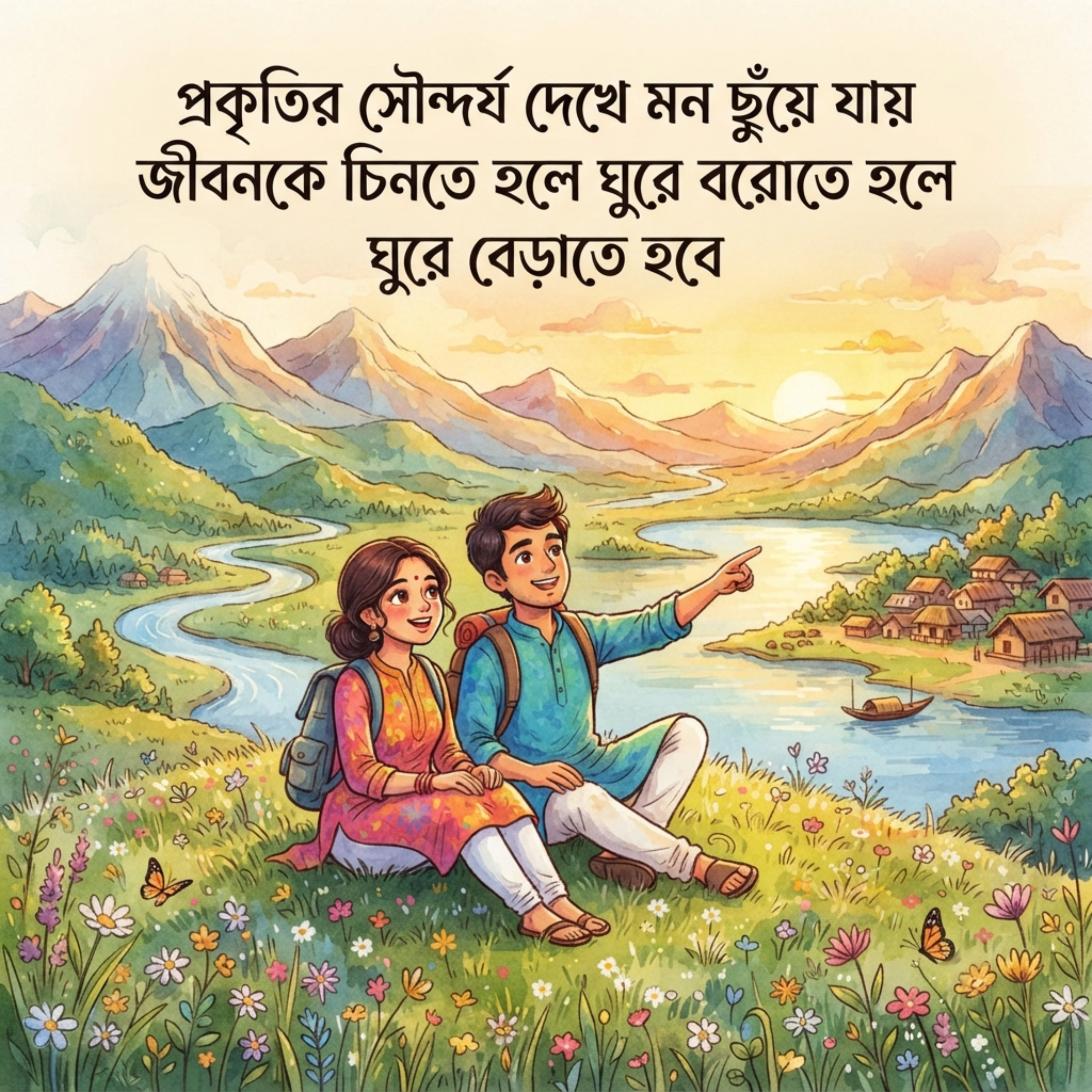 প্রকৃতির সৌন্দর্য দেখে মন ছুঁয়ে যায় জীবনকে চিনতে হলে ঘুরে বেড়াতে হবে (Prokritir Shundorjo Dekhe Mon Chuye Jay Jibon K Chinte Hole Ghure Berate Hobe) by Mubin TusHar cover art