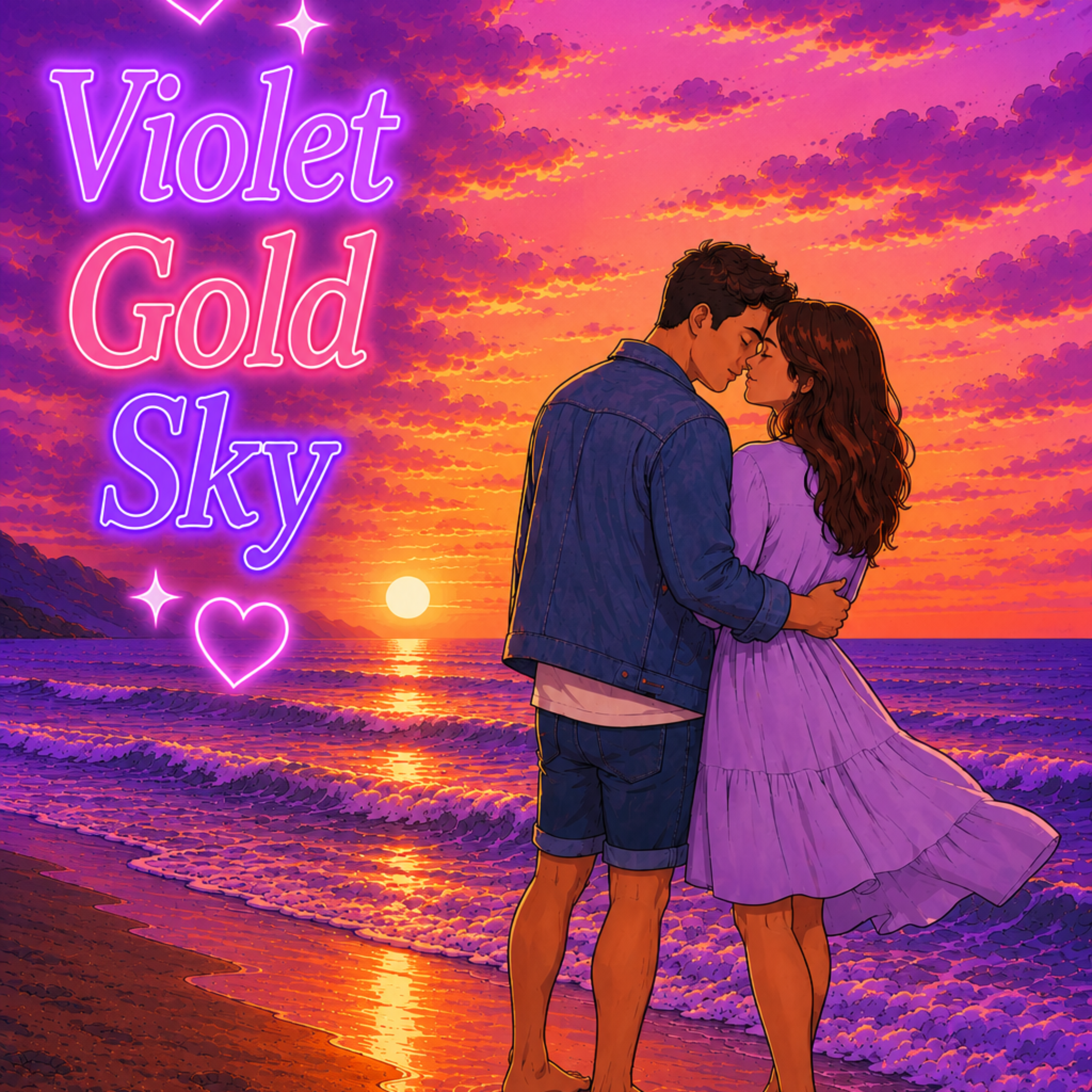 Violet Gold Sky by glow flower cover art