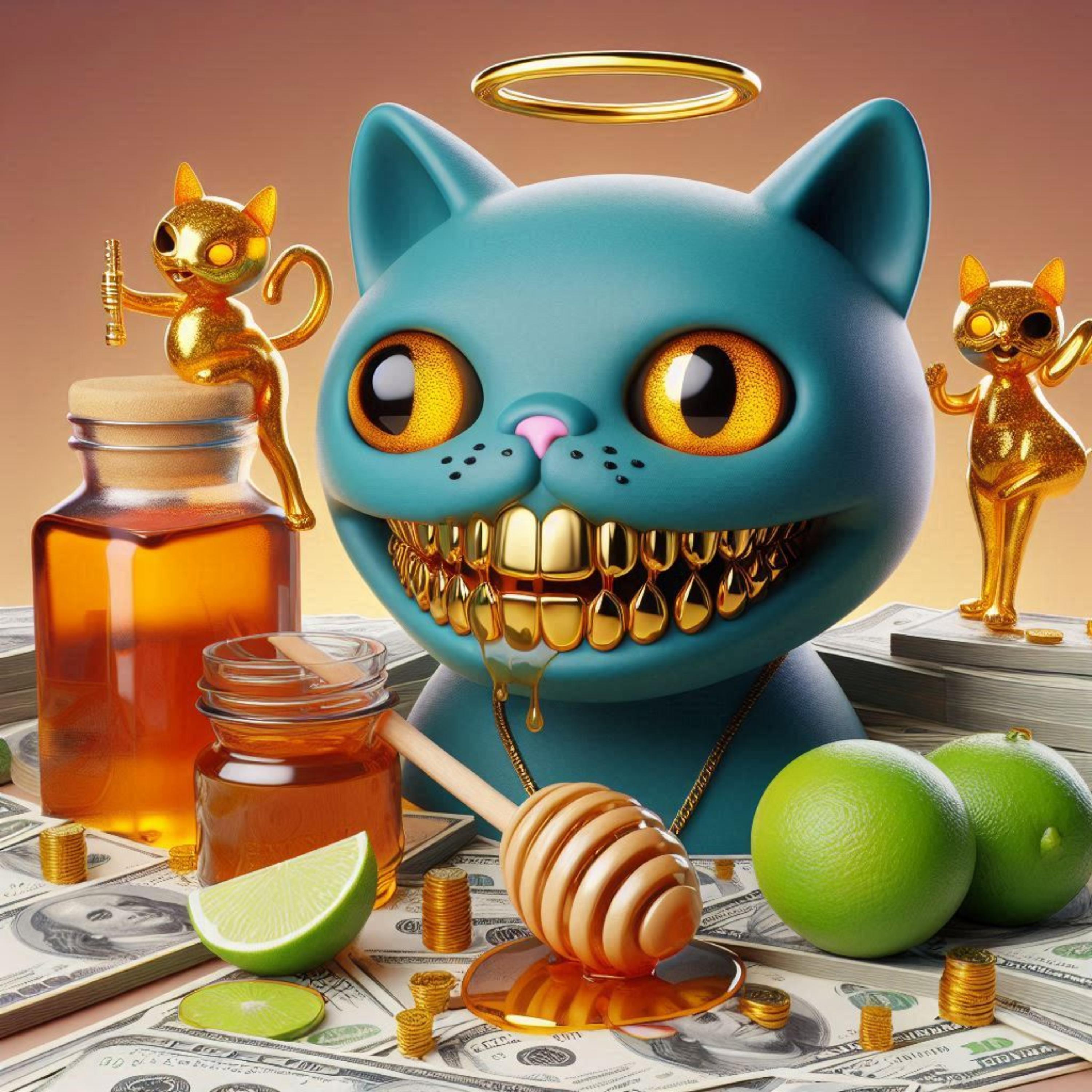 Gold Honey Teeth Money artwork