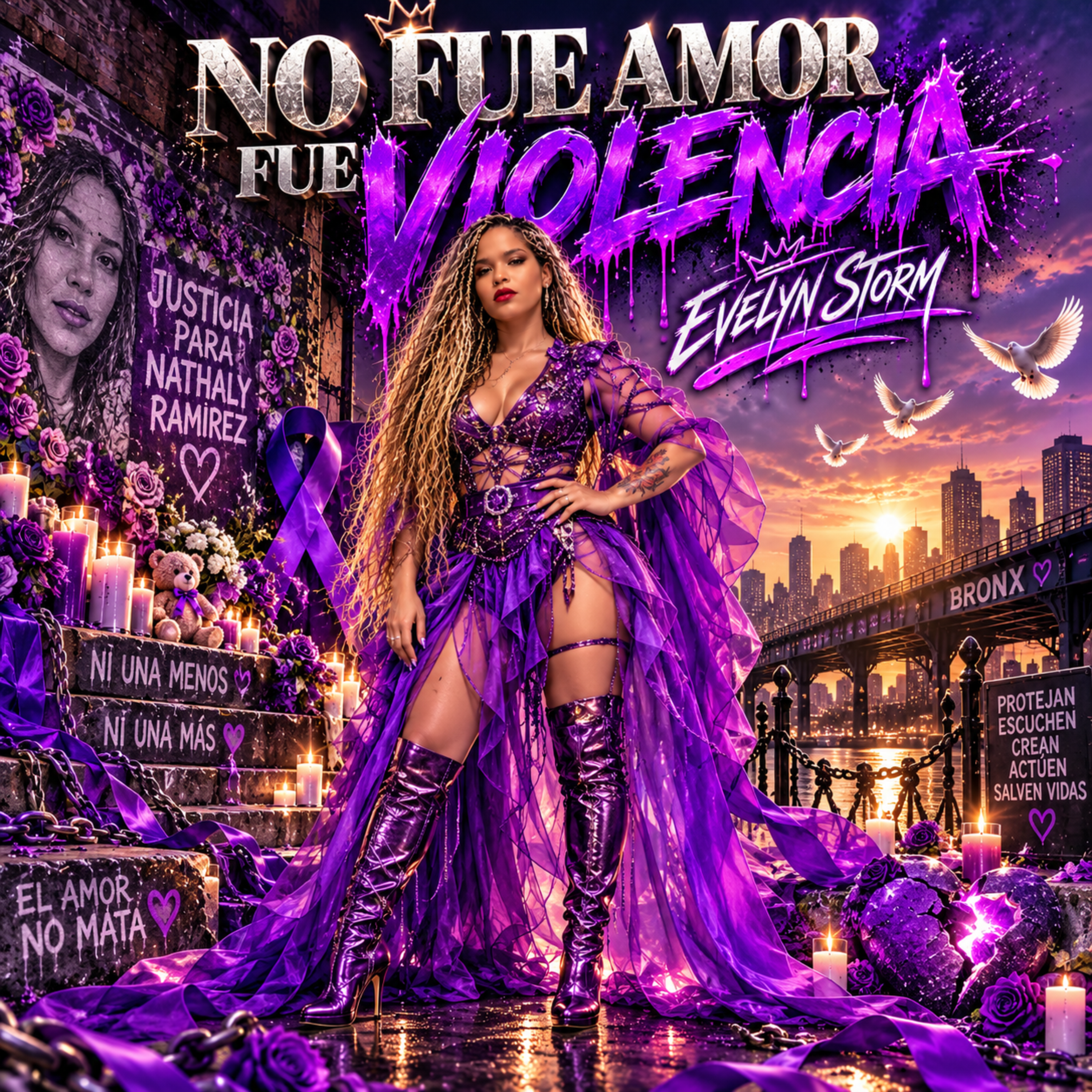 No Fue Amor Fue Violencia by Evelyn Storm cover art