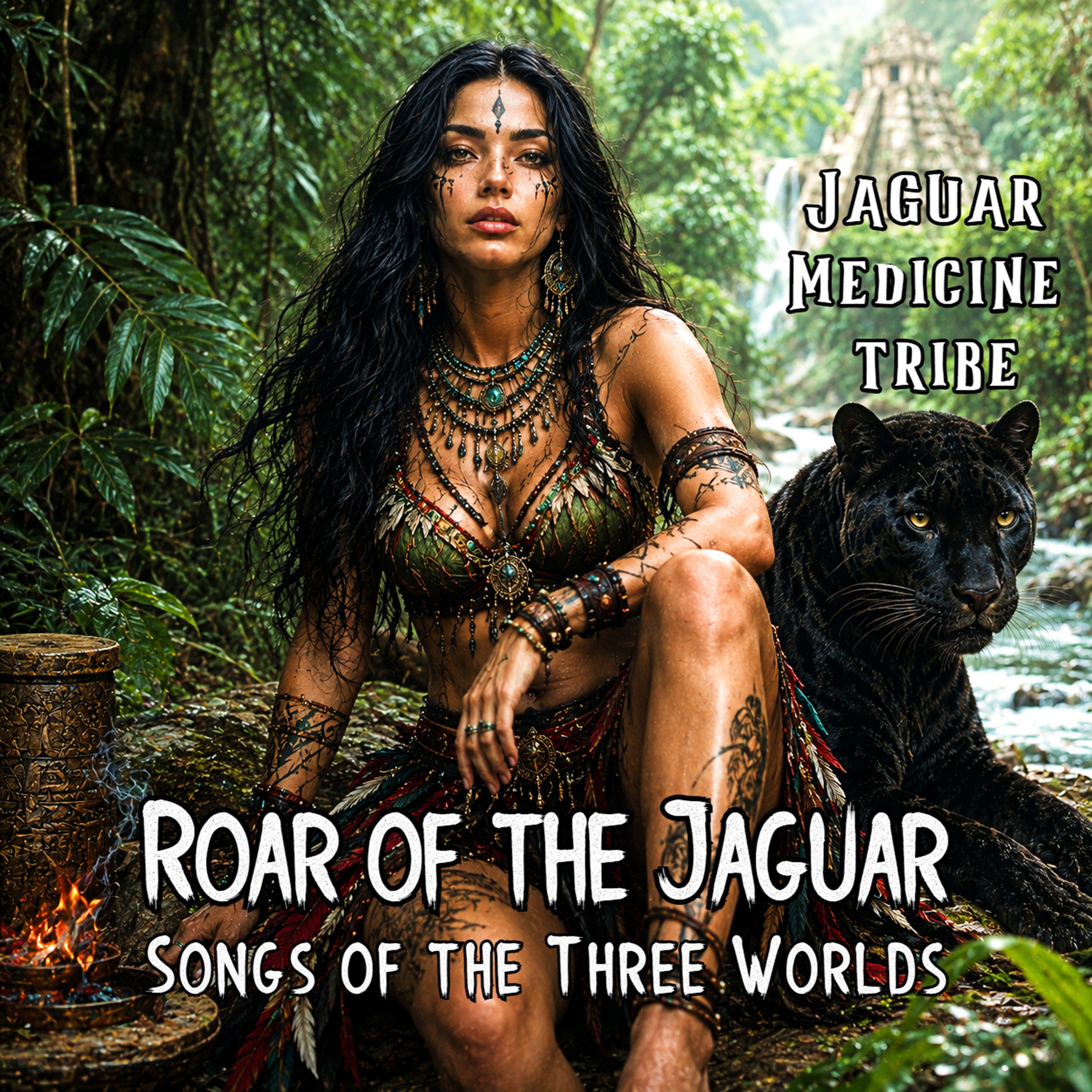 Roar of the Jaguar: Songs of the Three Worlds by Jaguar Medicine Tribe cover art