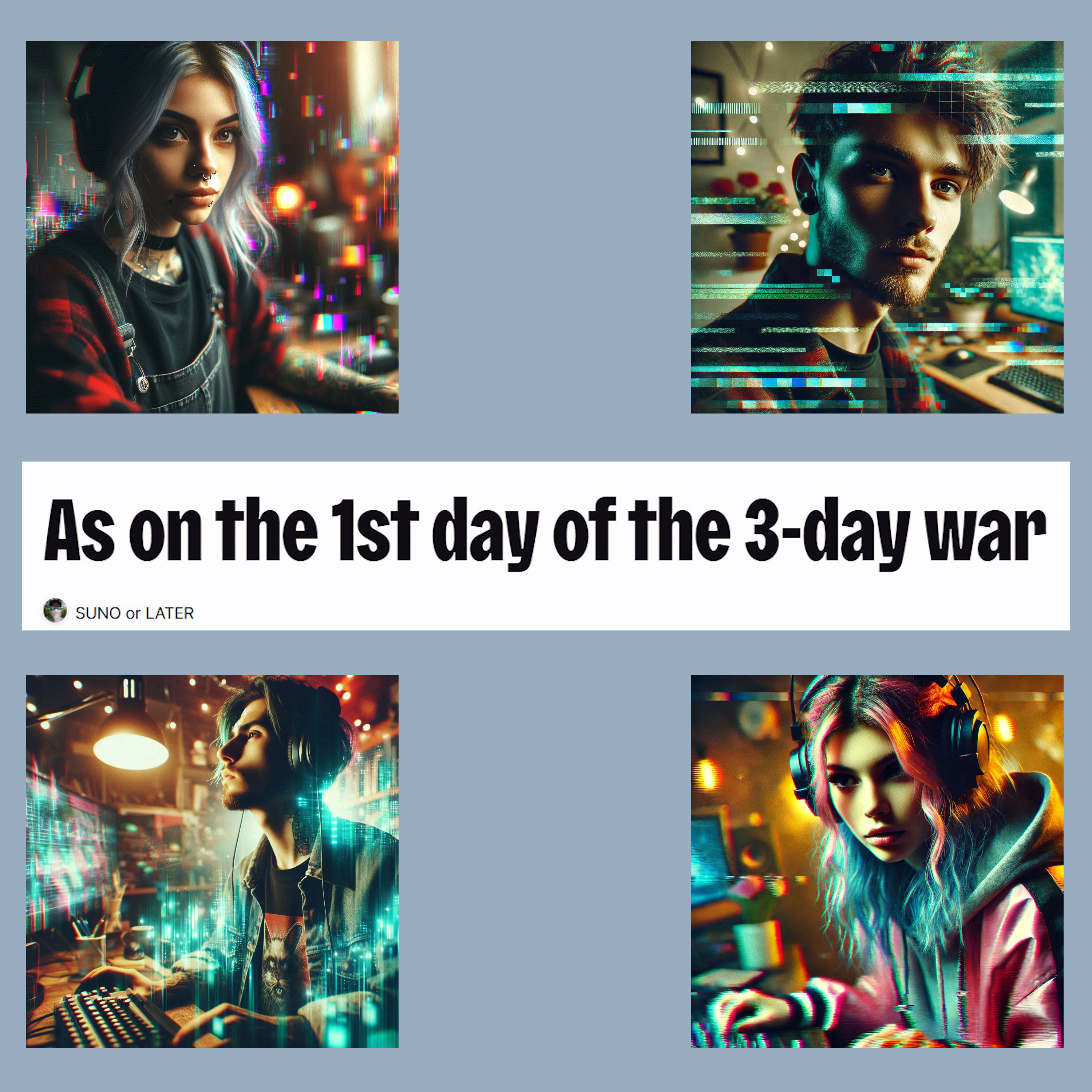 As on the1st day of the 3-day war artwork