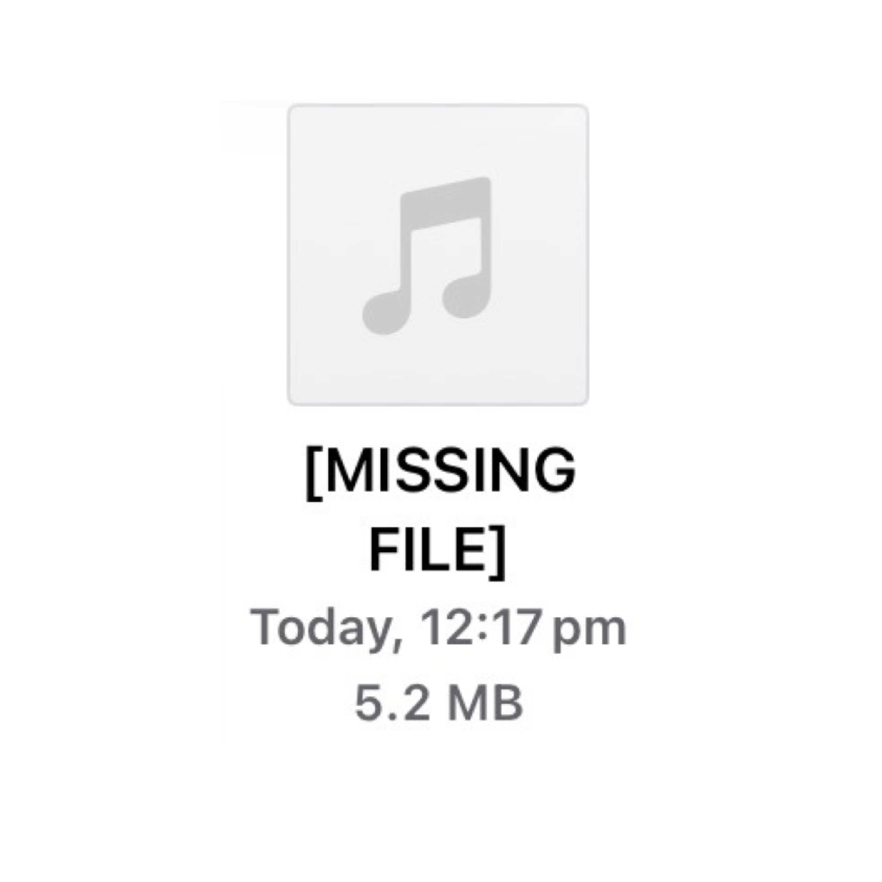 MISSING FILE artwork
