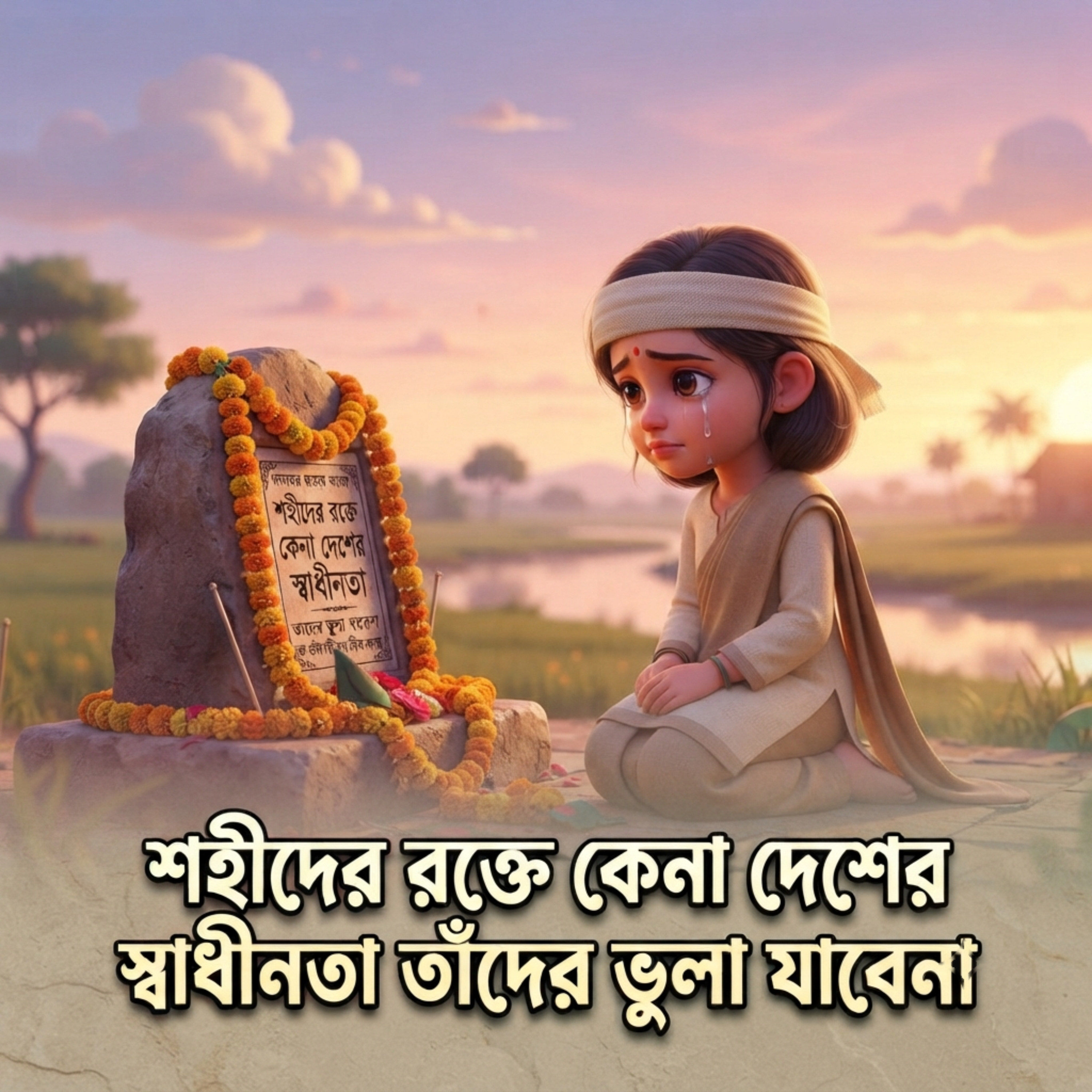 শহীদের রক্তে কেনা দেশের স্বাধীনতা তাঁদের ভুলা যাবেনা Shohider Rokte Kena Desher Shadhinota Tader Vola Jabena by Mubin TusHar cover art