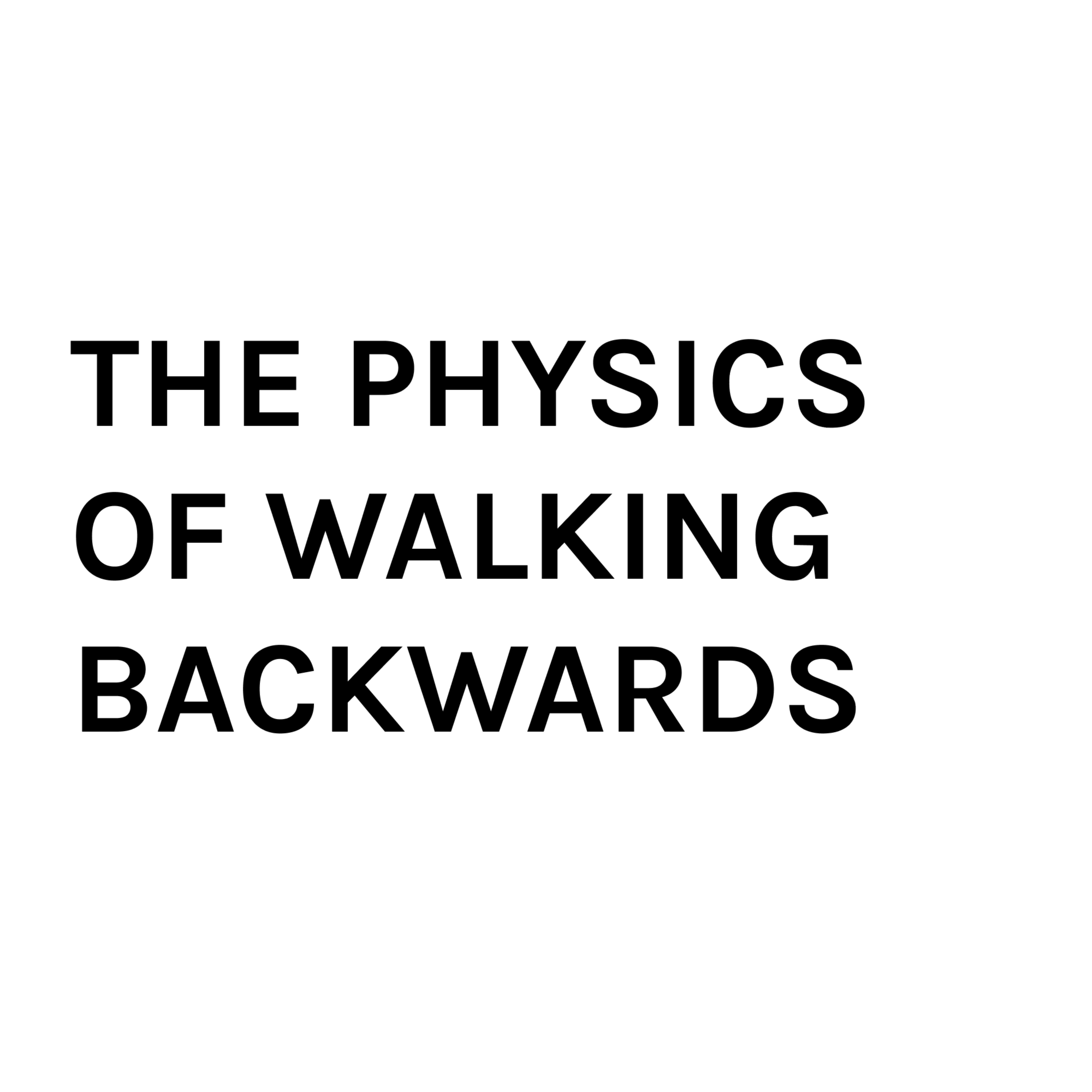 The Physics of Walking Backwards artwork