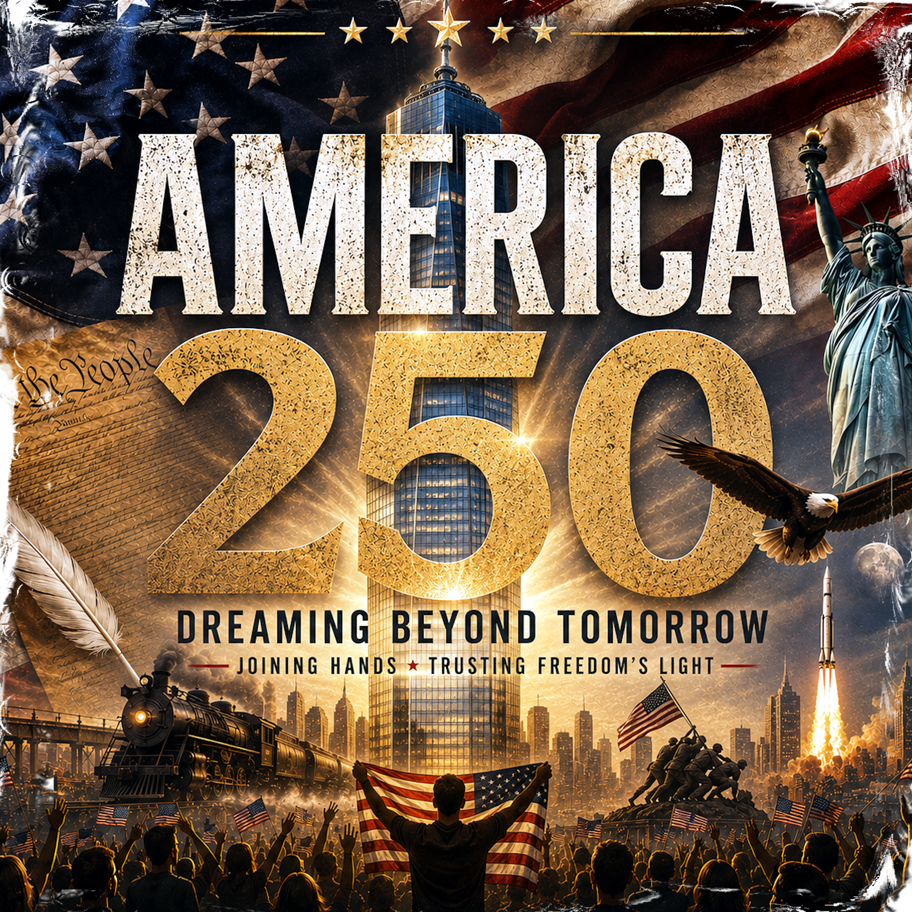 AMERICA 250 DREAMING BEYOND TOMORROW by GURUGRAM cover art