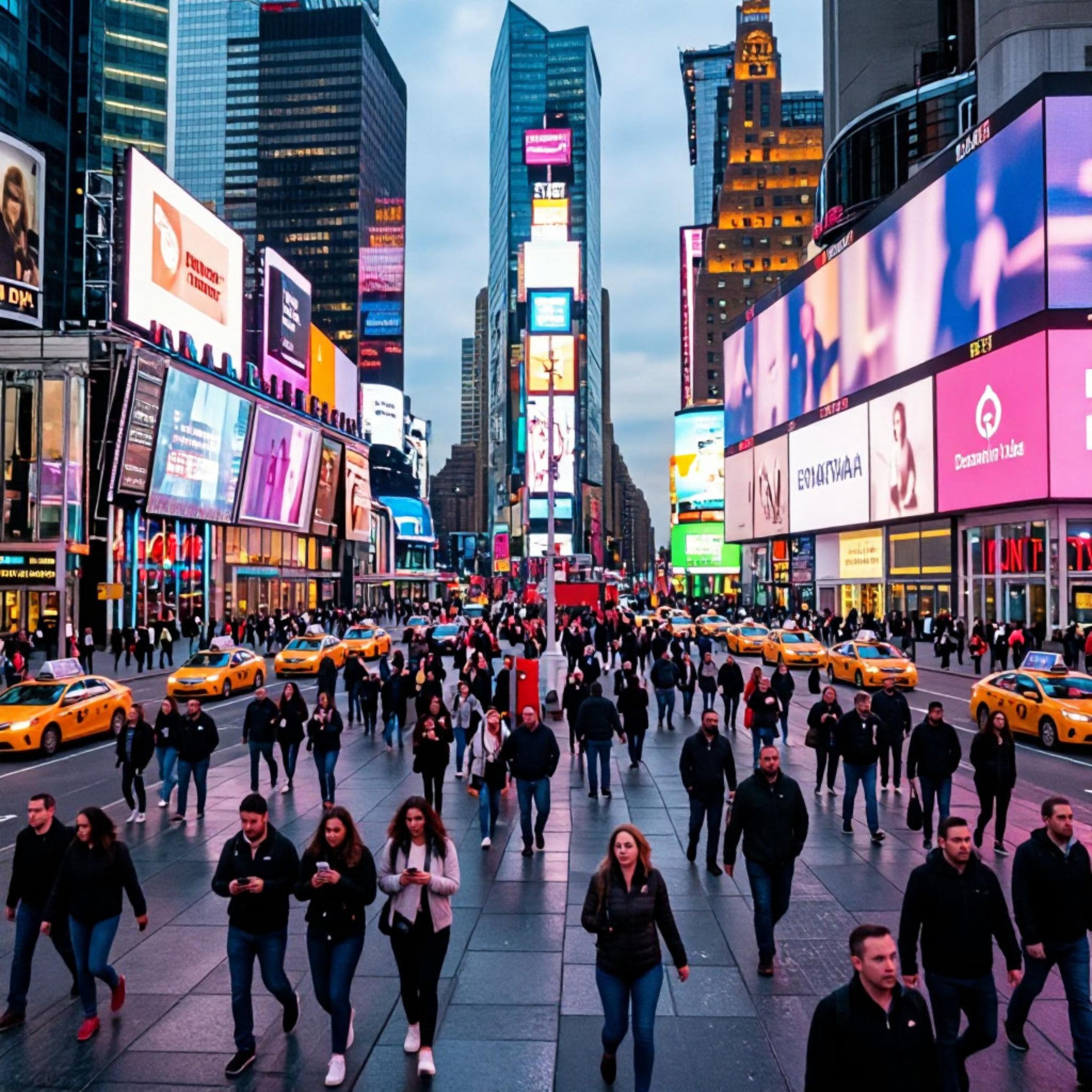 A hectic day in Times Square | Relaxing Jazz & ASMR City Sounds by Vibe Explorer cover art