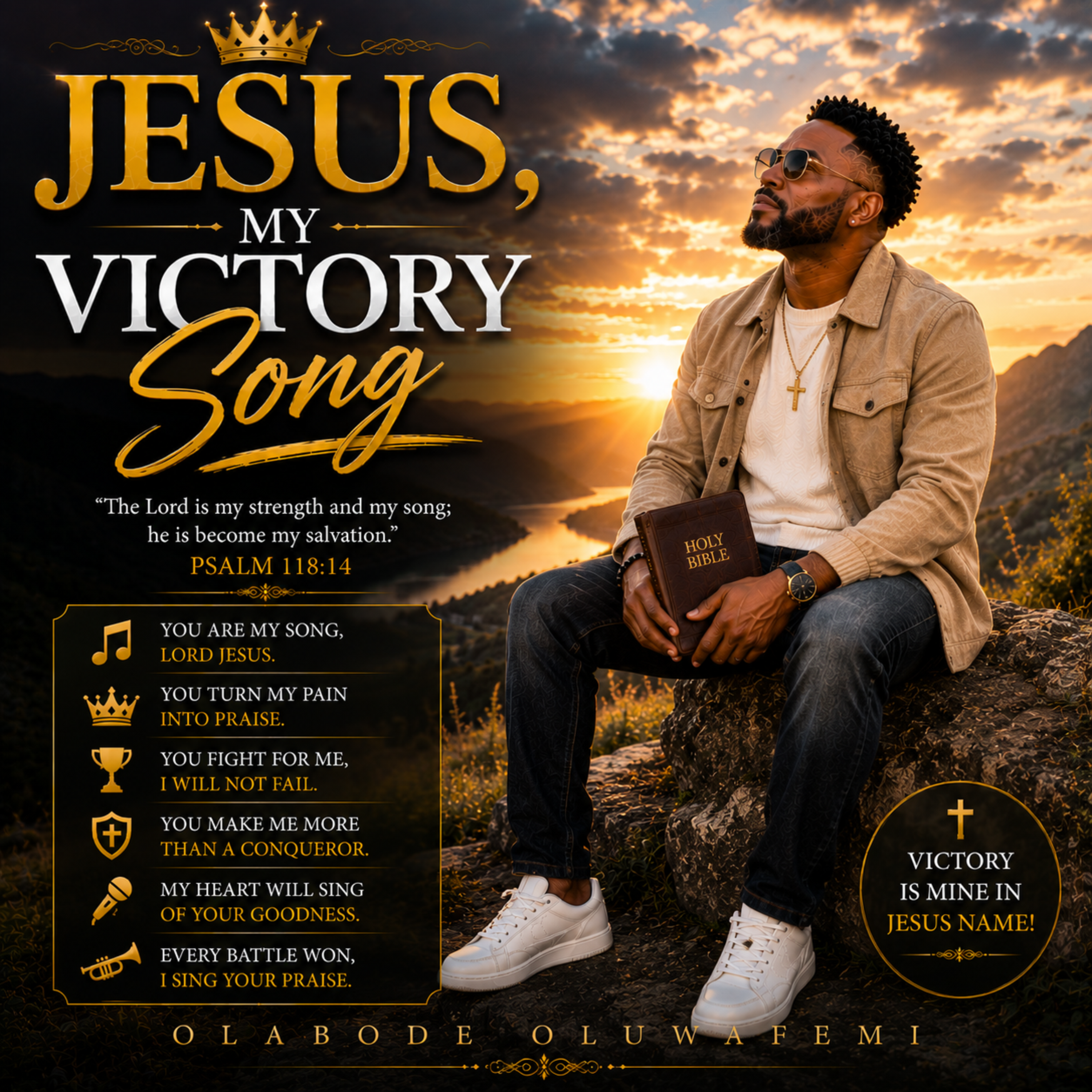 Jesus, My Victory Song by olabode oluwafemi cover art