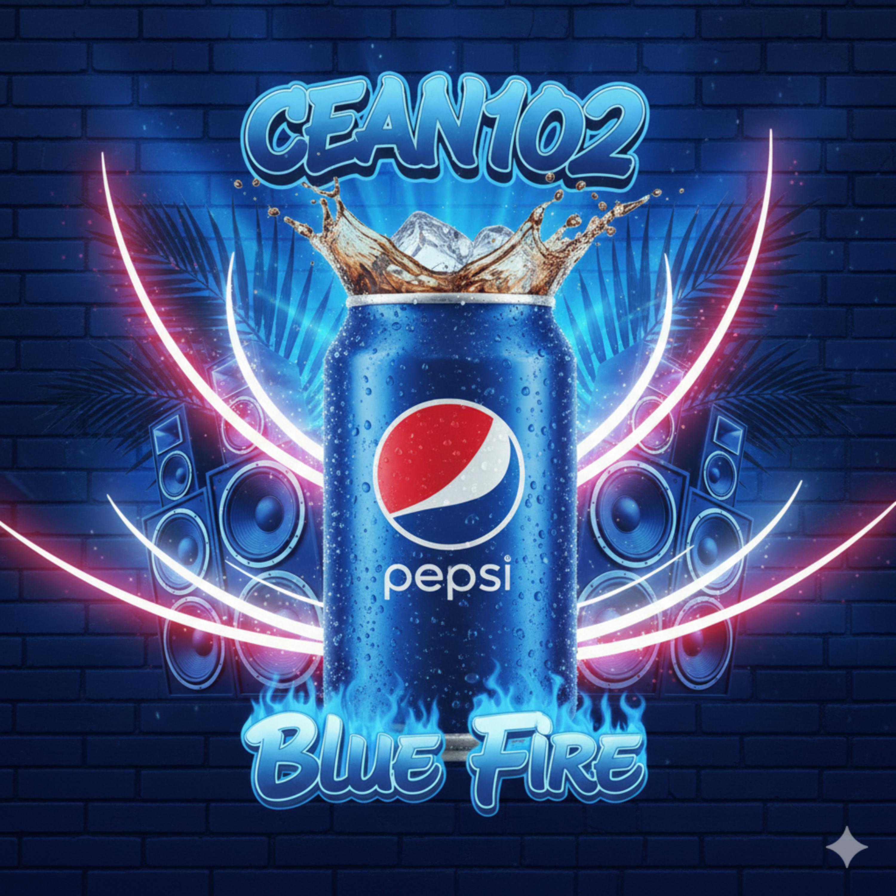 Blue Fire Pepsi artwork