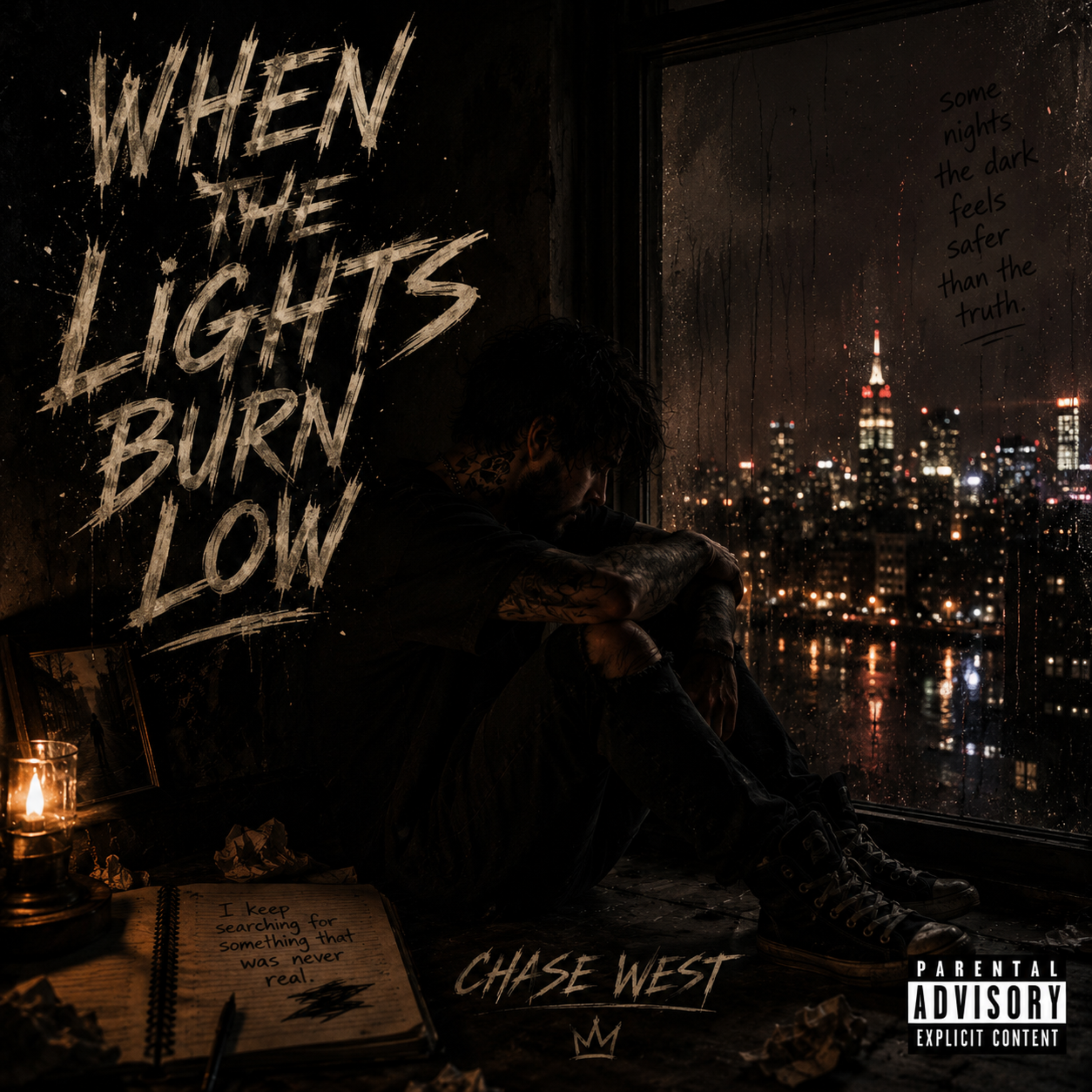 When The Lights Burn Low by $ Chase West cover art