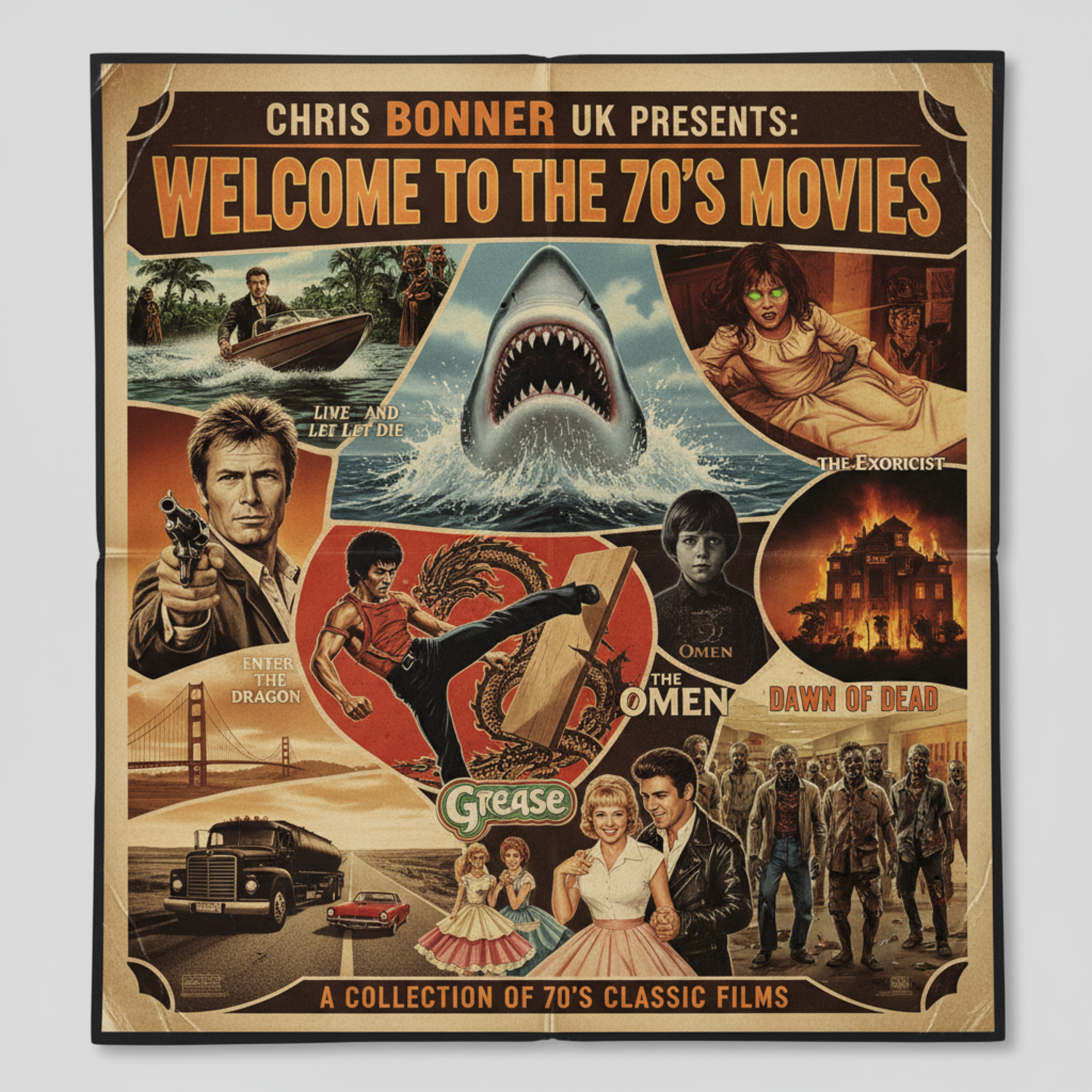 Welcome To The 70's Movies by Chris Bonner UK cover art